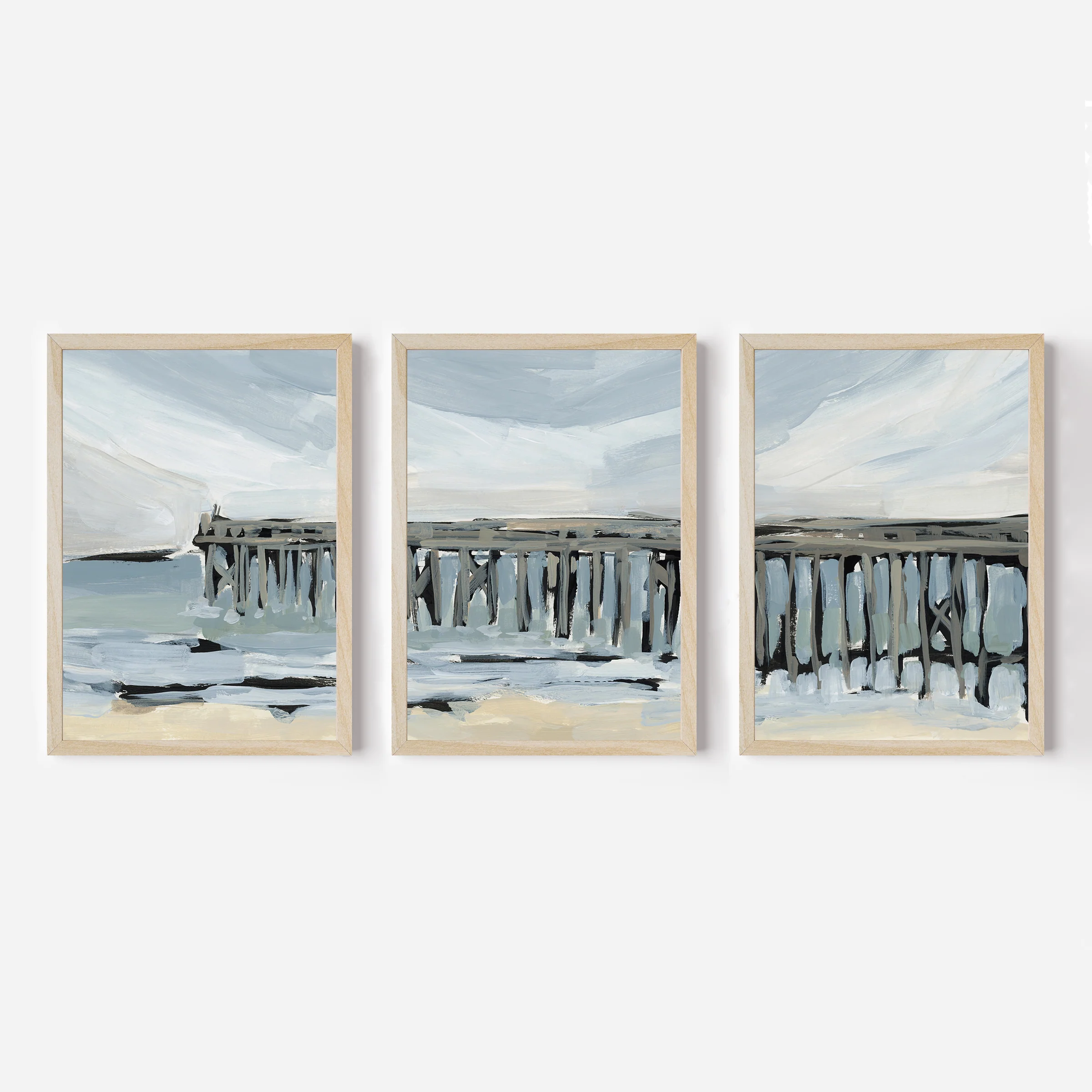 A Coastal Pier - Set of 3 - Image 2