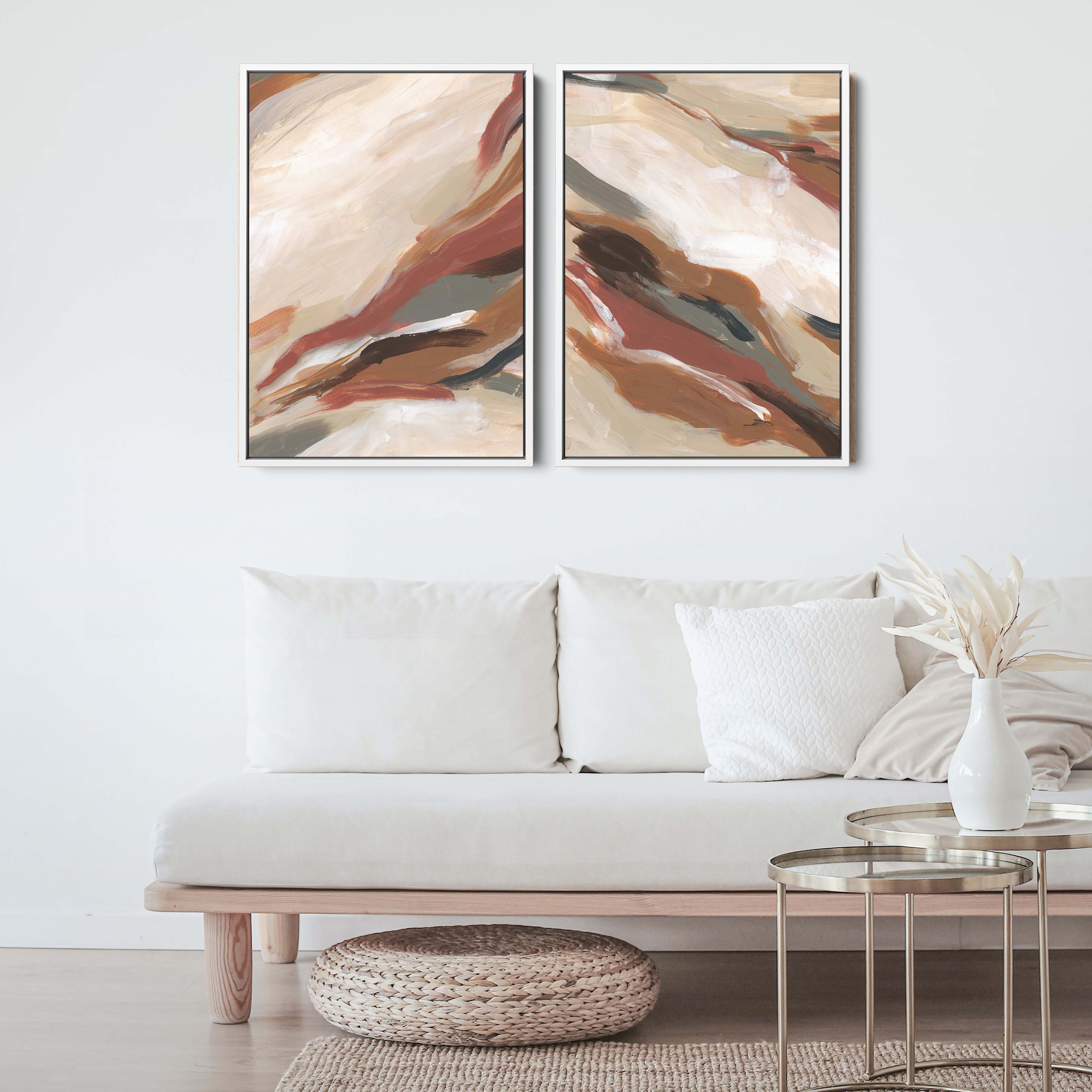 Abstract Earth Tones Paintings - Set of 2 - Image 9