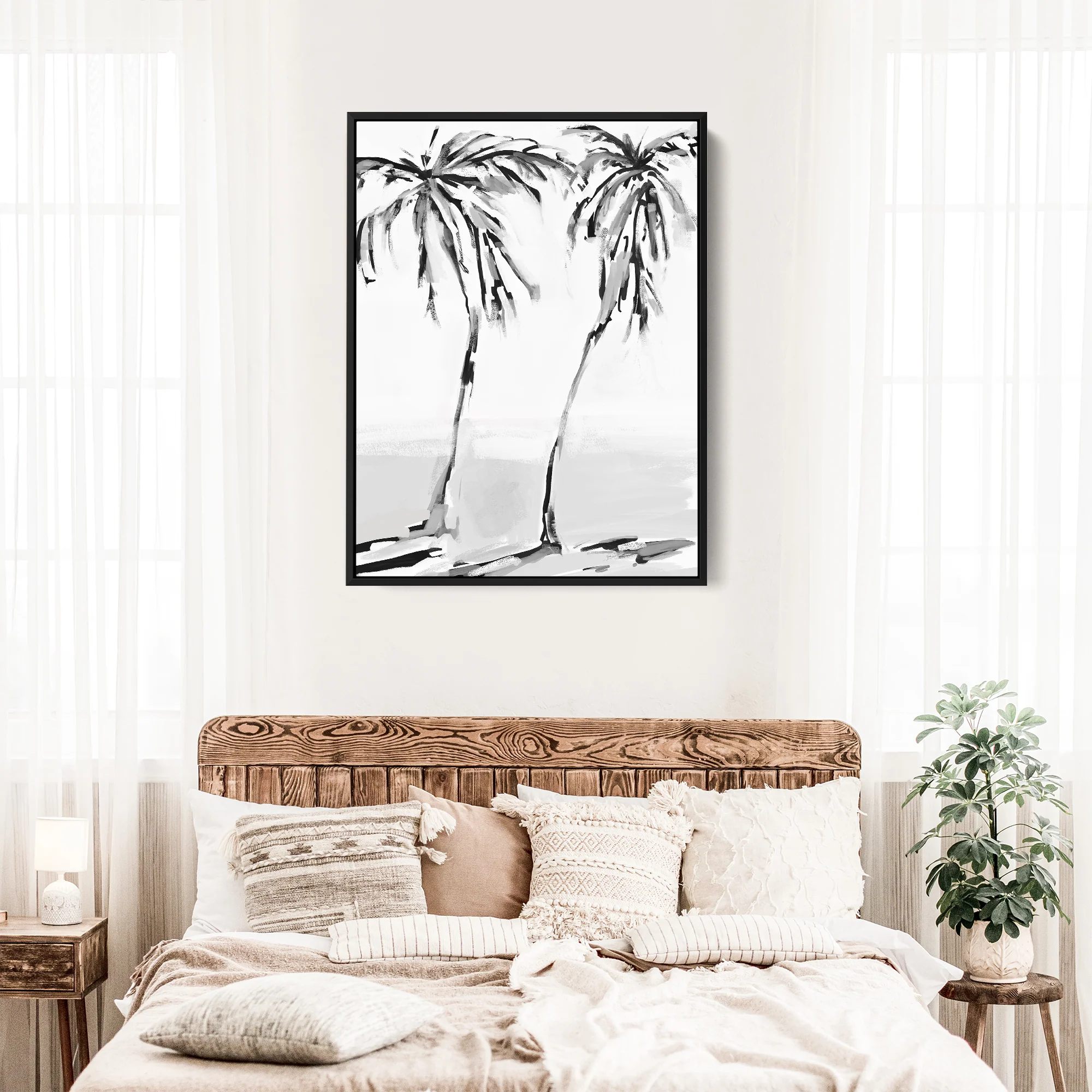 Black & White Leaning Palms - Image 13