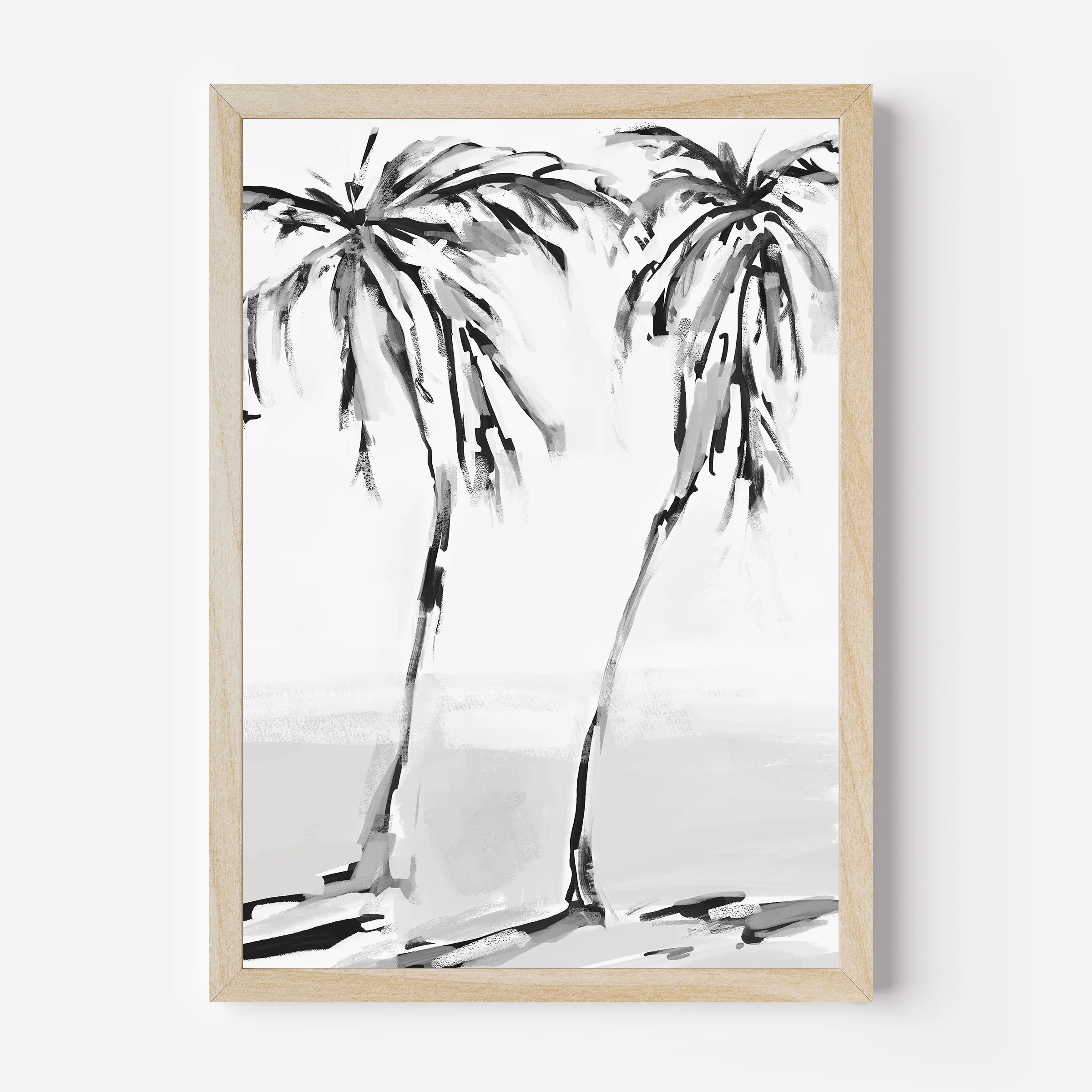 Black & White Leaning Palms - Image 3