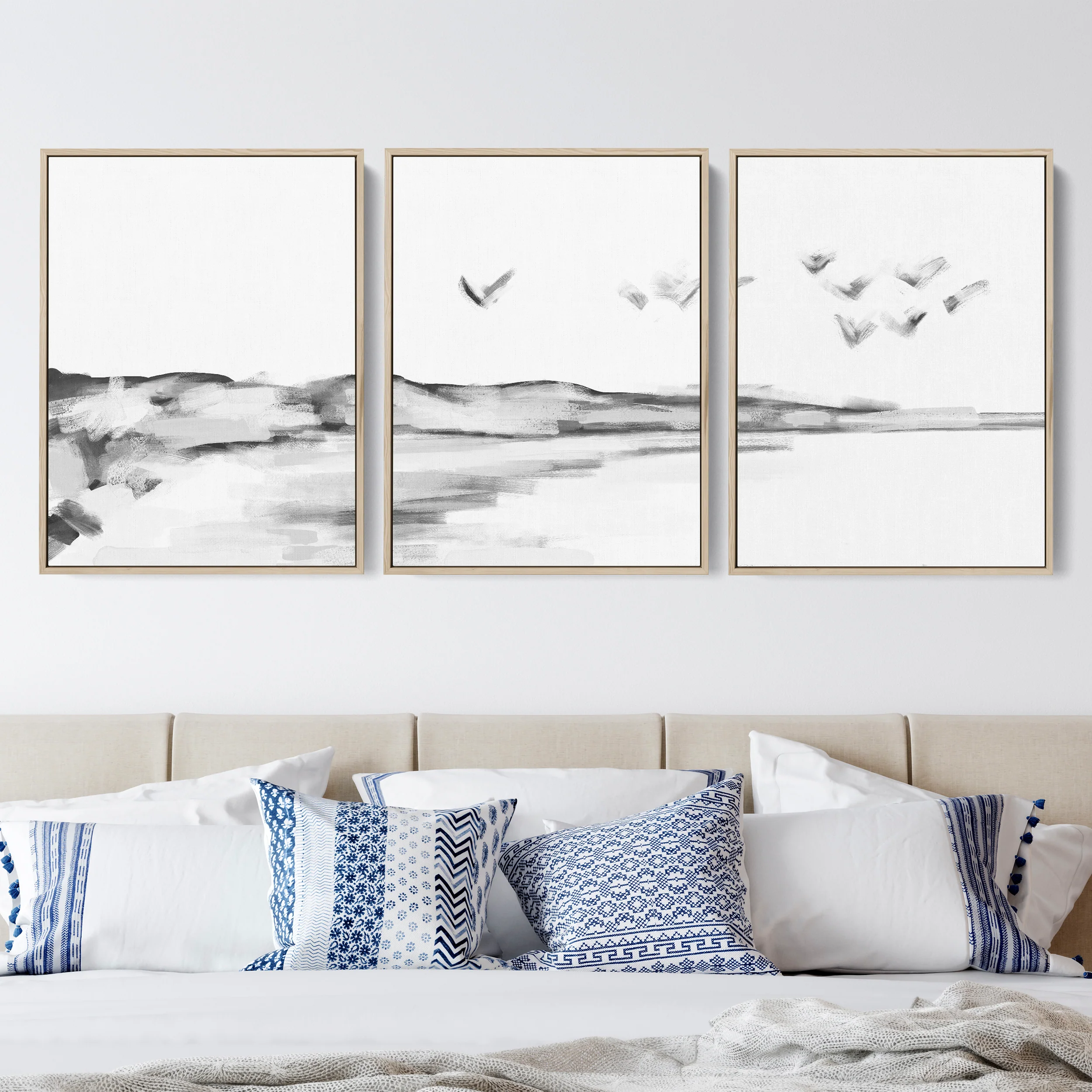 Black & White Shoreline Journey - Set of 3 - Image 10