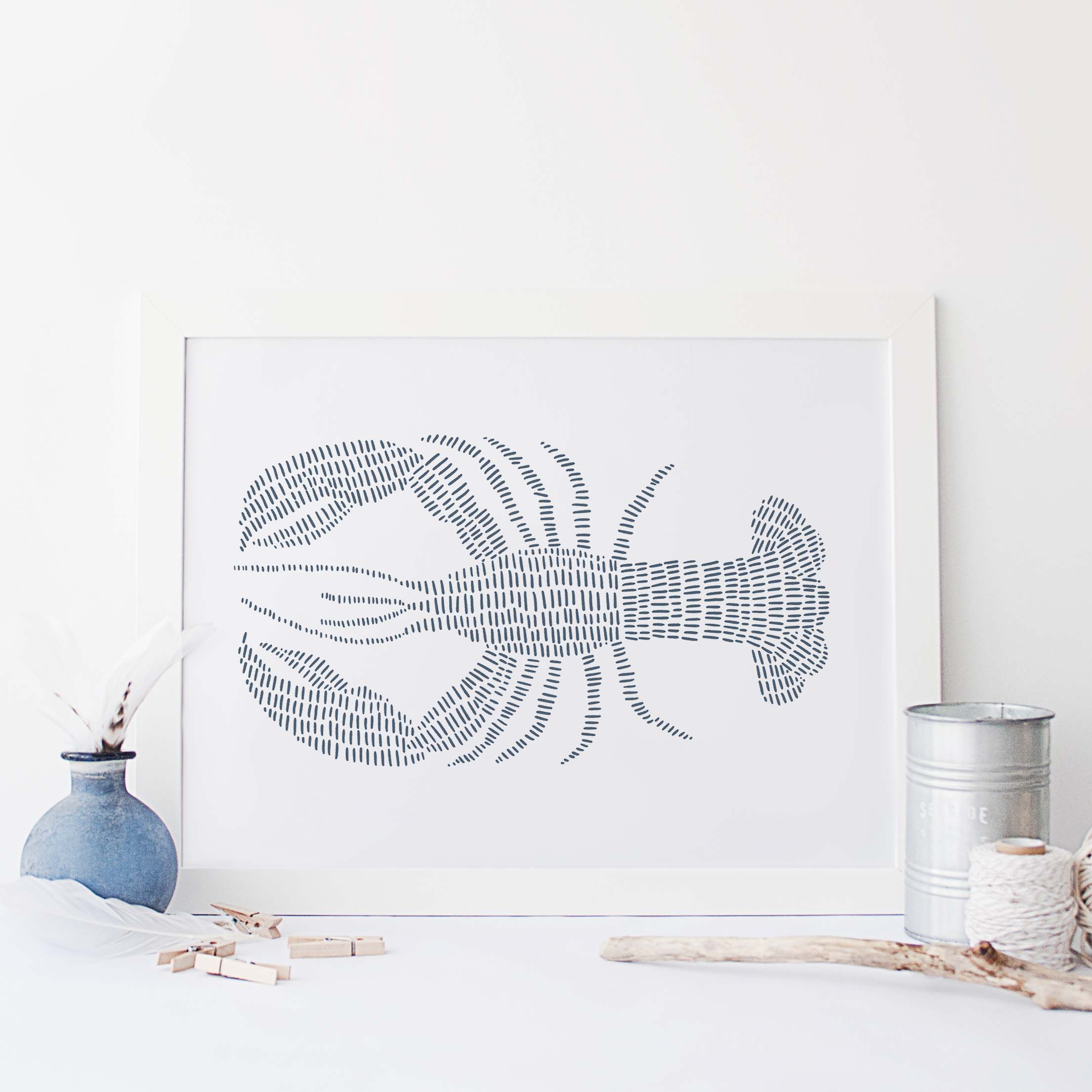 Blue Lobster Illustration - Image 5