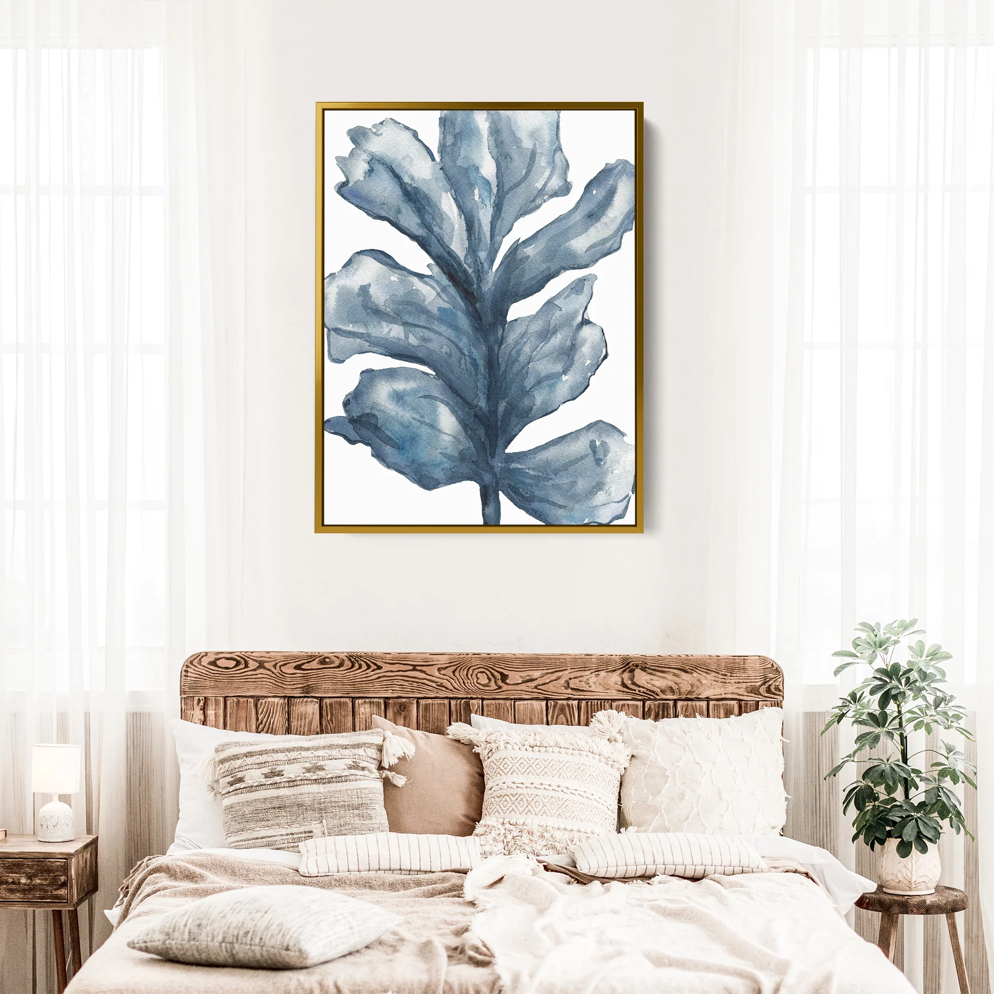 Blue Sea Lettuce Watercolor No. 1 - Image 10