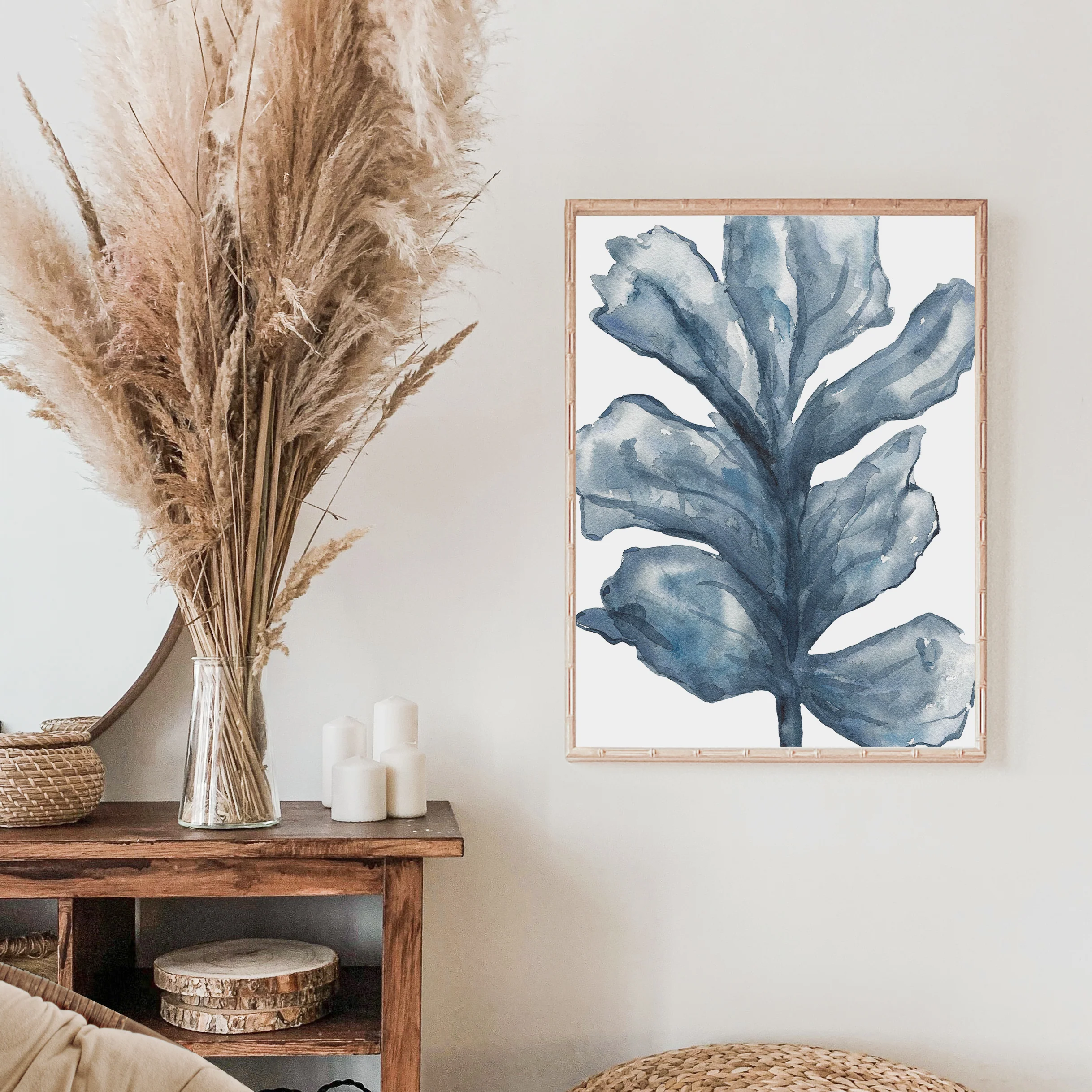 Blue Sea Lettuce Watercolor No. 1 - Image 11