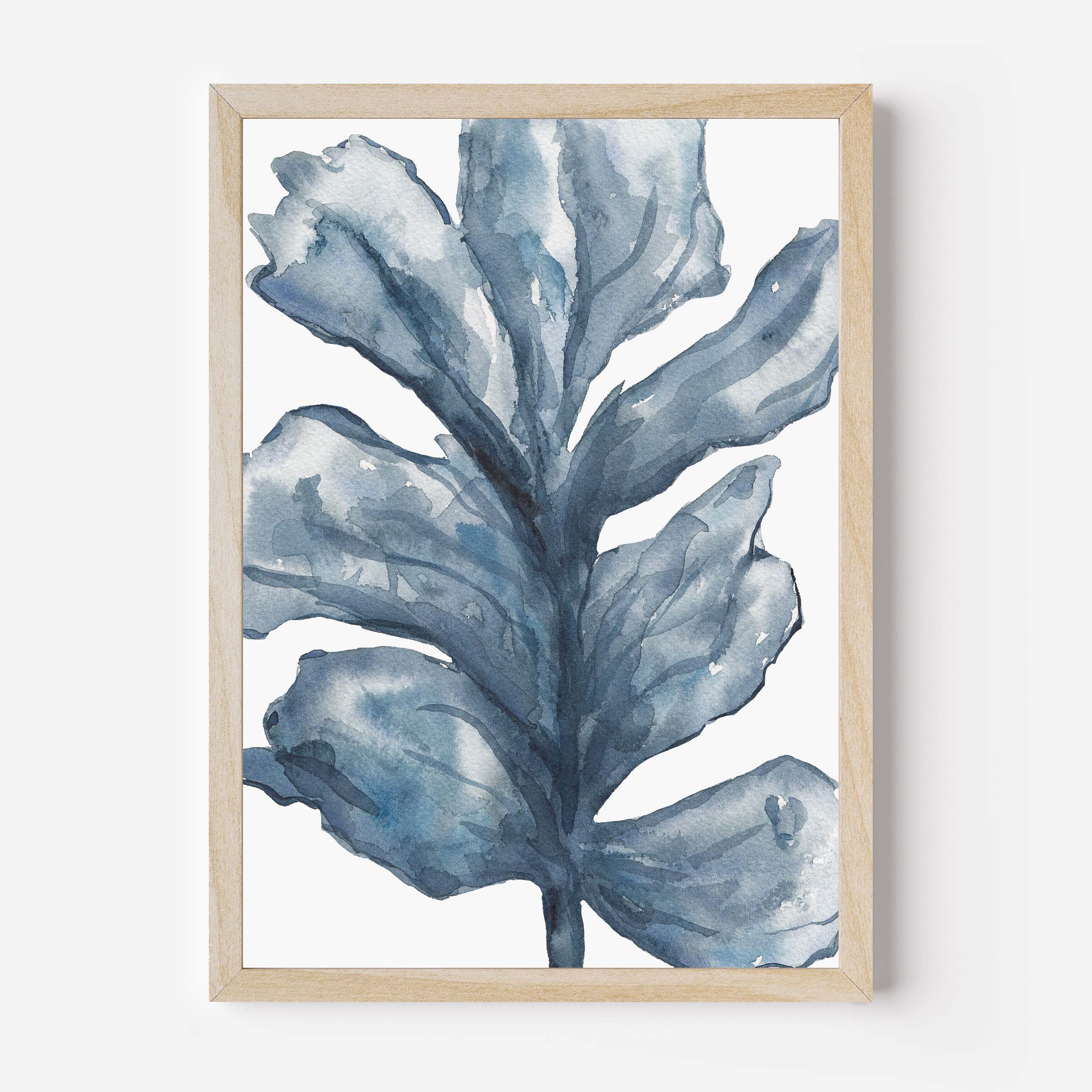 Blue Sea Lettuce Watercolor No. 1 - Image 3