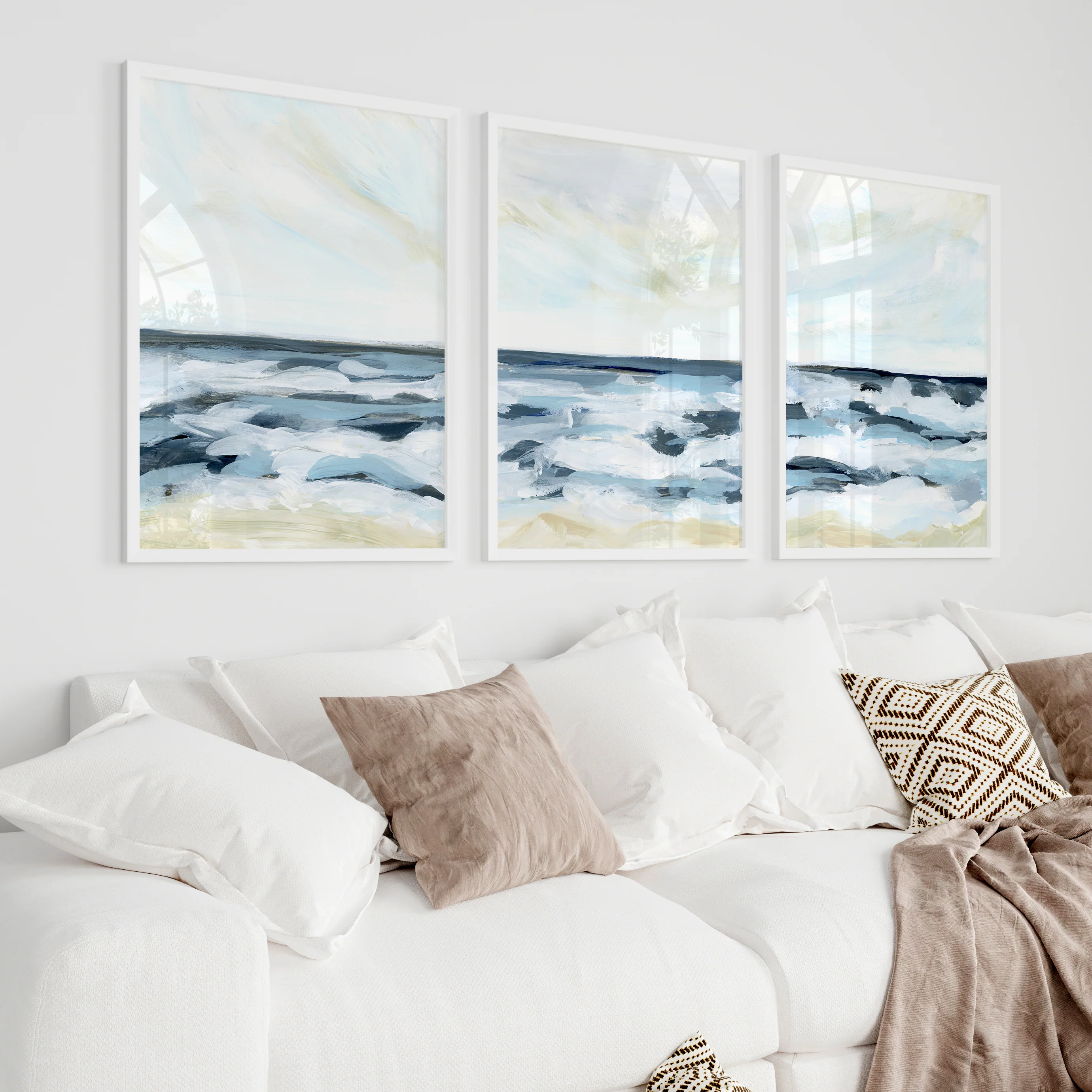 Blue Seascape Horizon - Set of 3 - Image 12