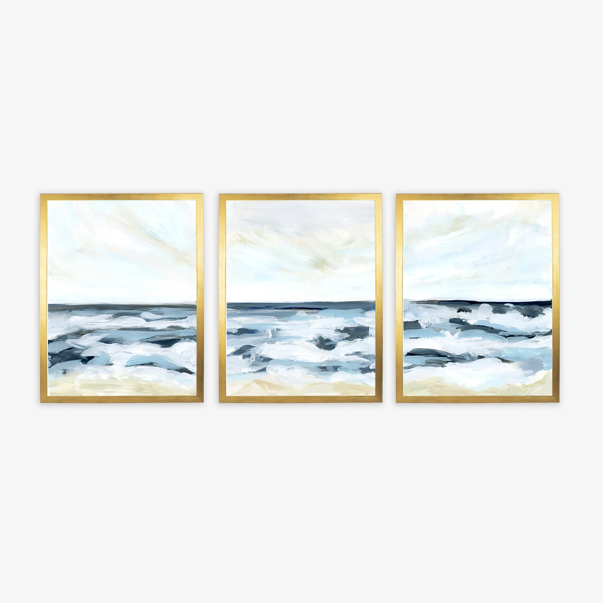 Blue Seascape Horizon - Set of 3 - Image 3
