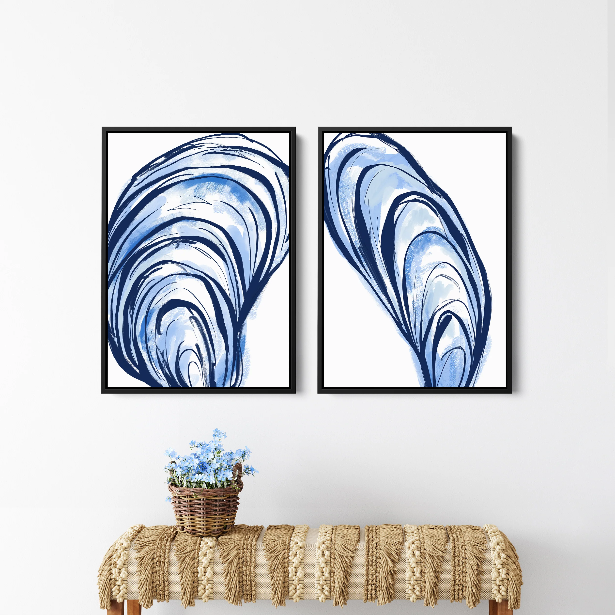 Blue Seashells Diptych - Set of 2 - Image 7