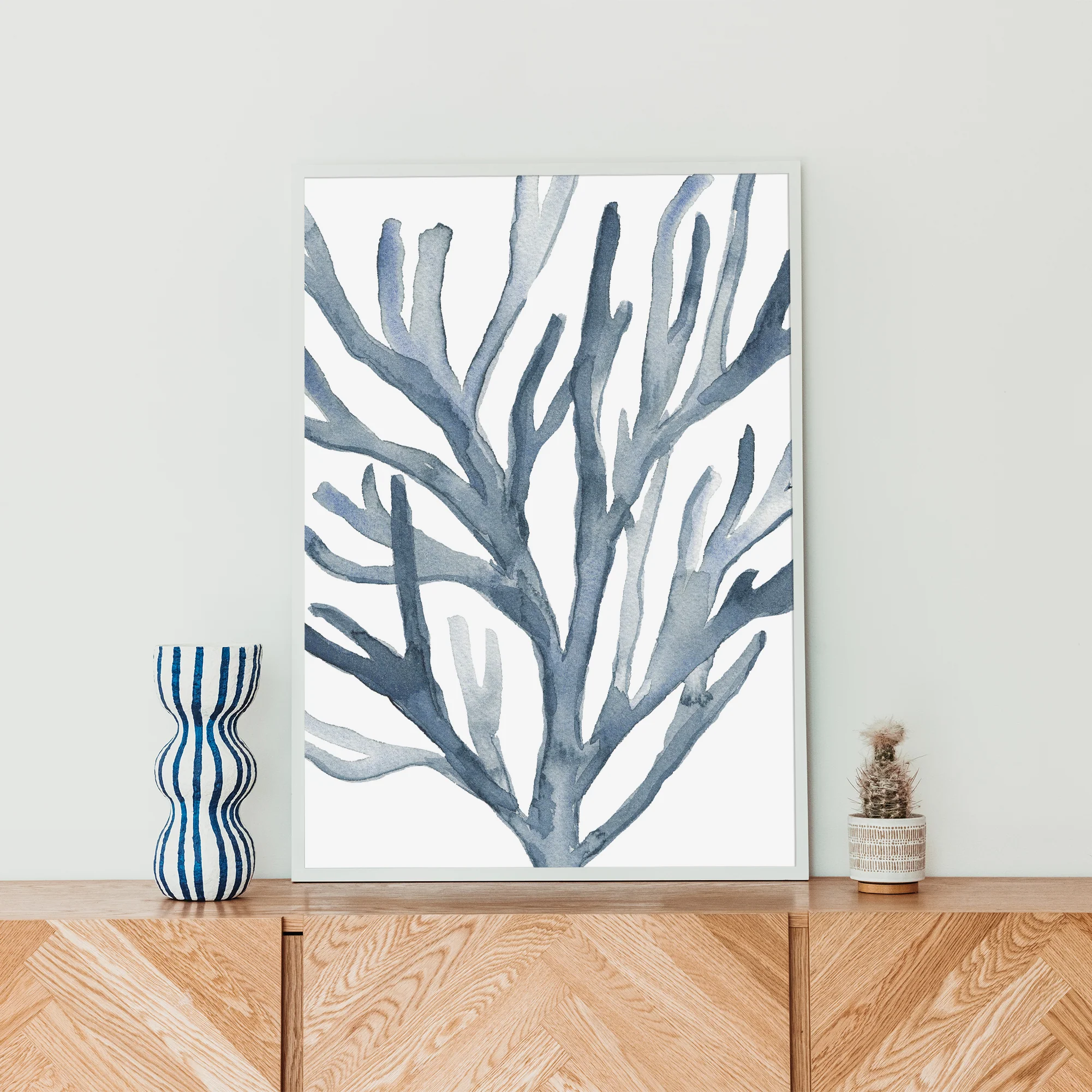 Blue Seaweed Coral Watercolor No. 2 - Image 14