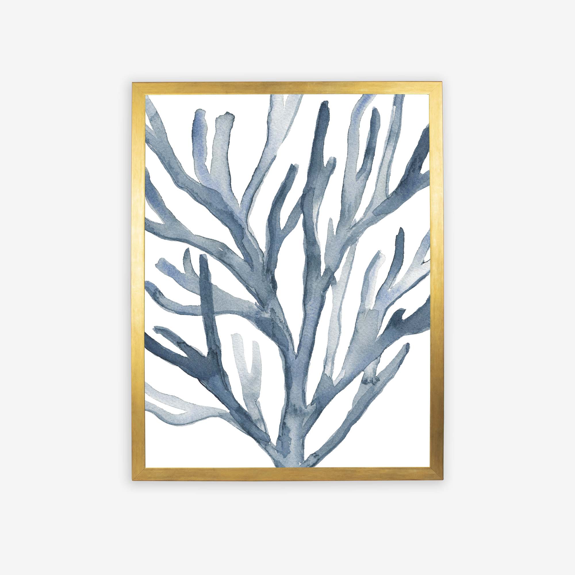 Blue Seaweed Coral Watercolor No. 2 - Image 4