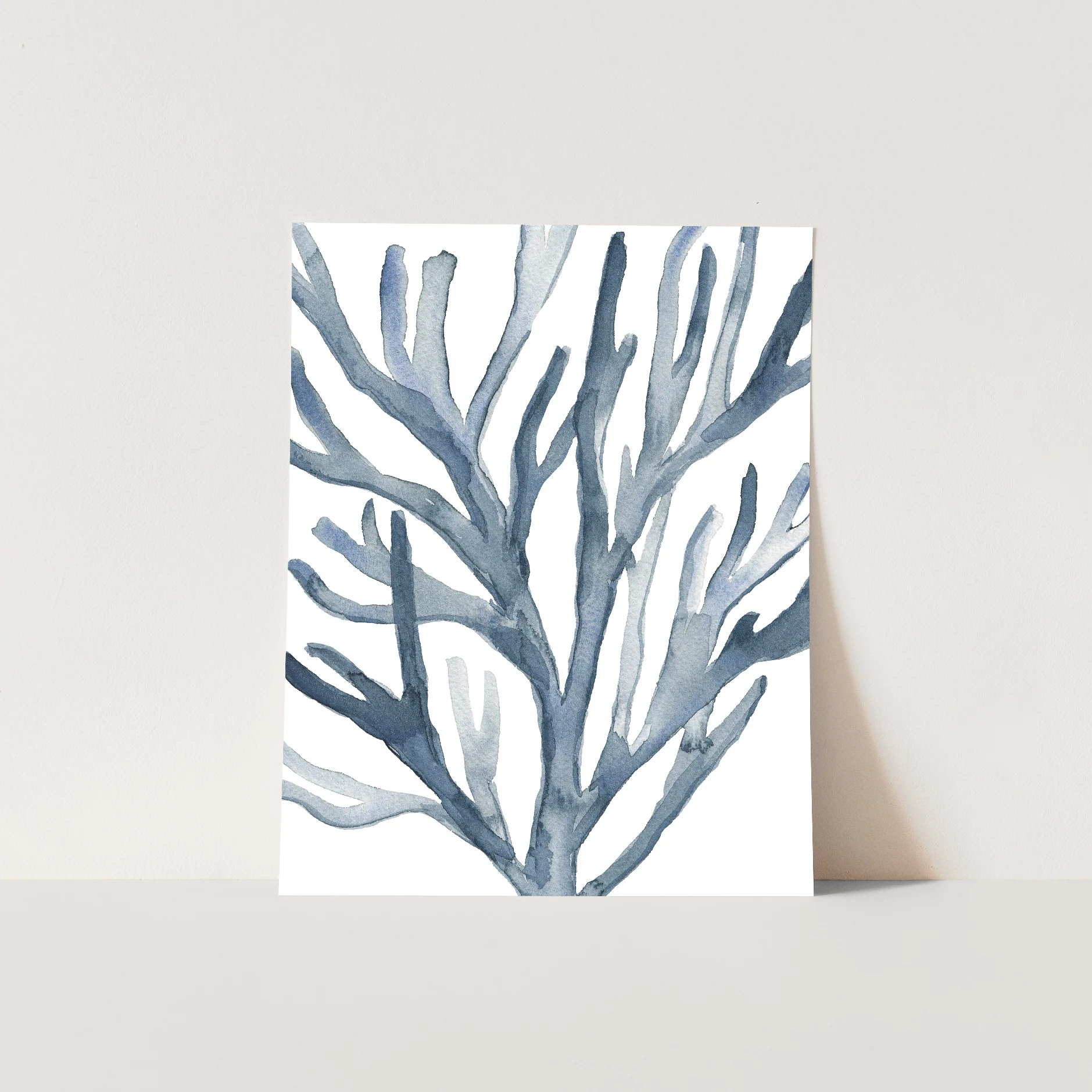 Blue Seaweed Coral Watercolor No. 2 - Image 6