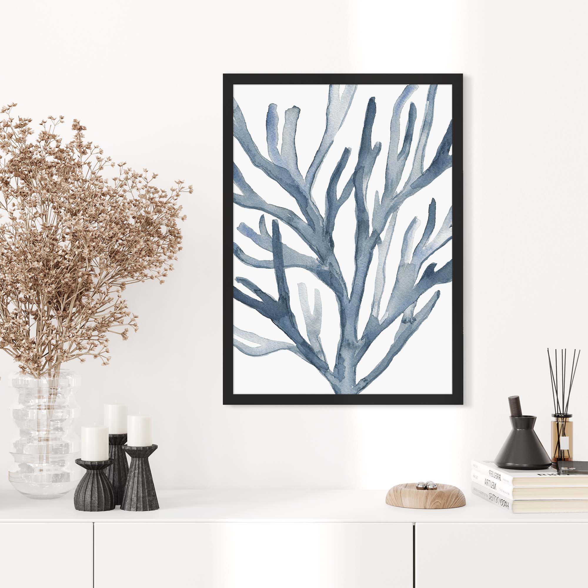 Blue Seaweed Coral Watercolor No. 2 - Image 8