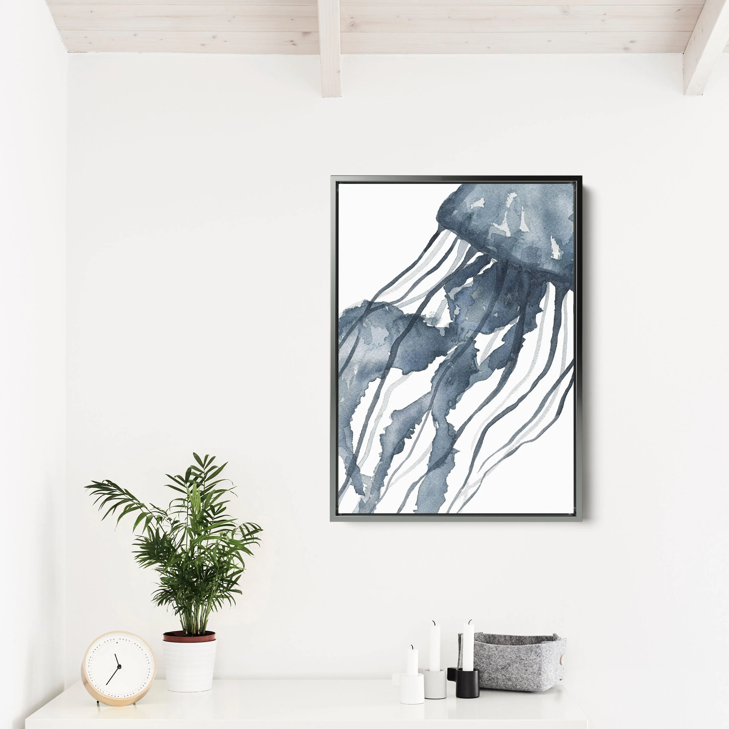 Blue Watercolor Jellyfish No. 1 - Image 5