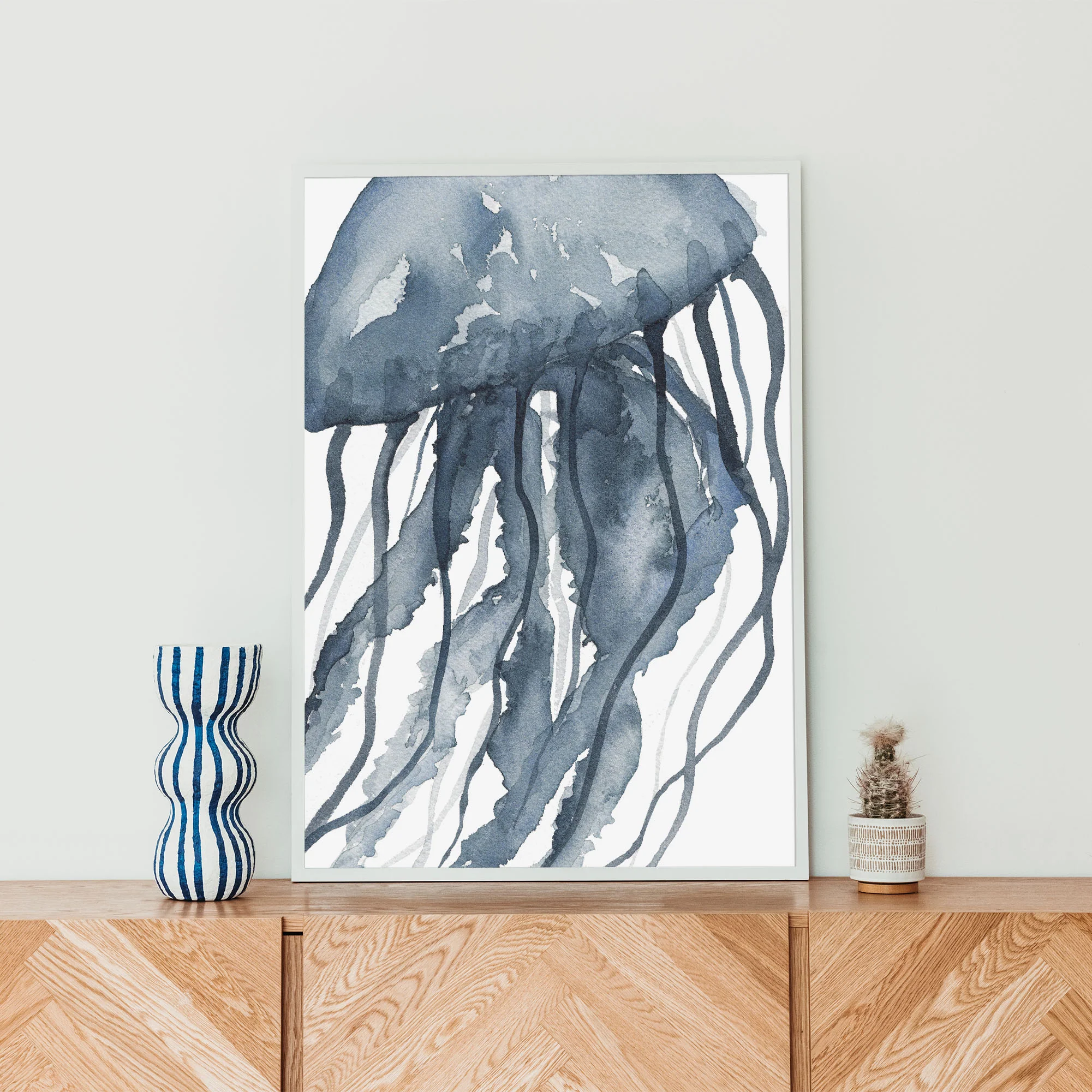 Blue Watercolor Jellyfish No. 2 - Image 12