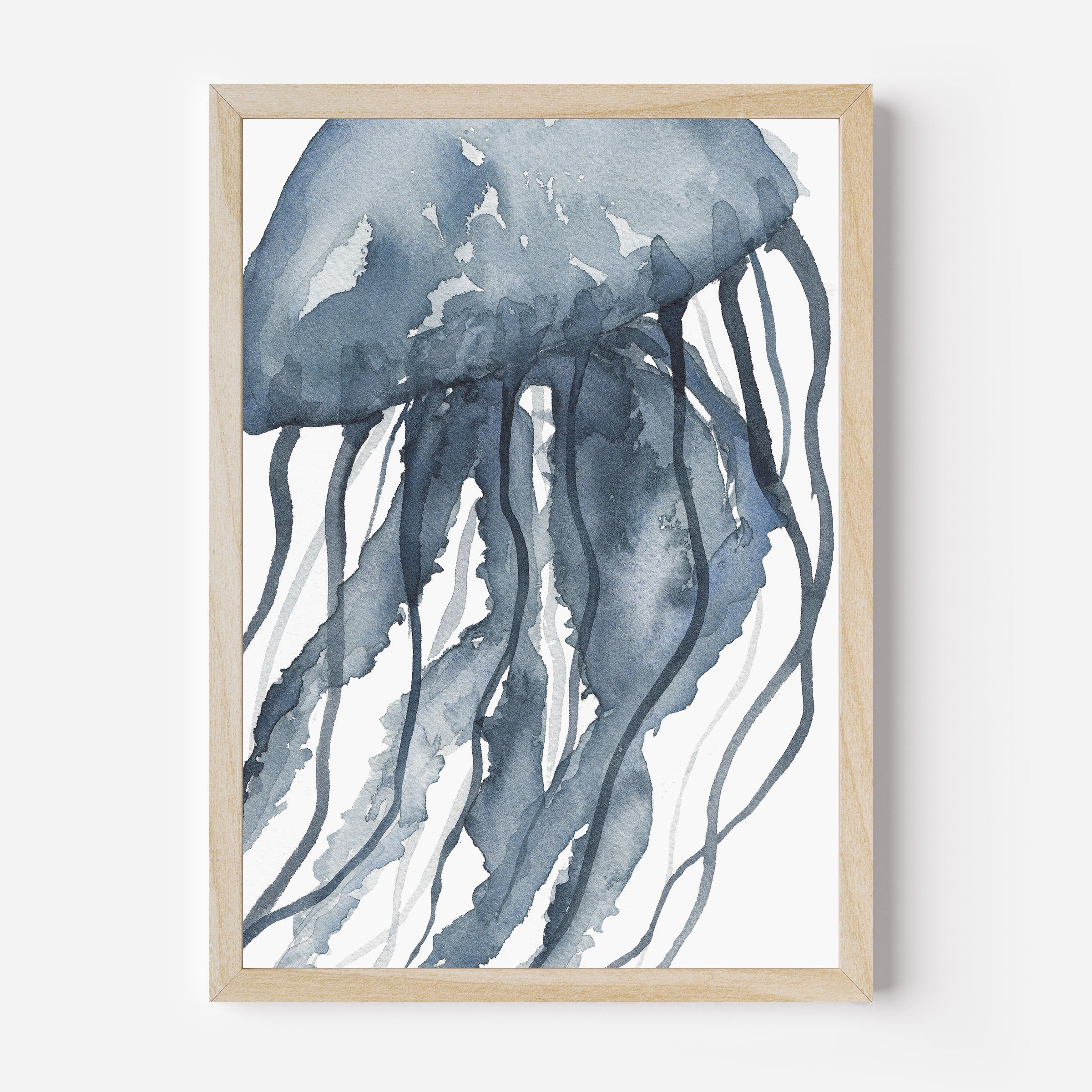 Blue Watercolor Jellyfish No. 2 - Image 3