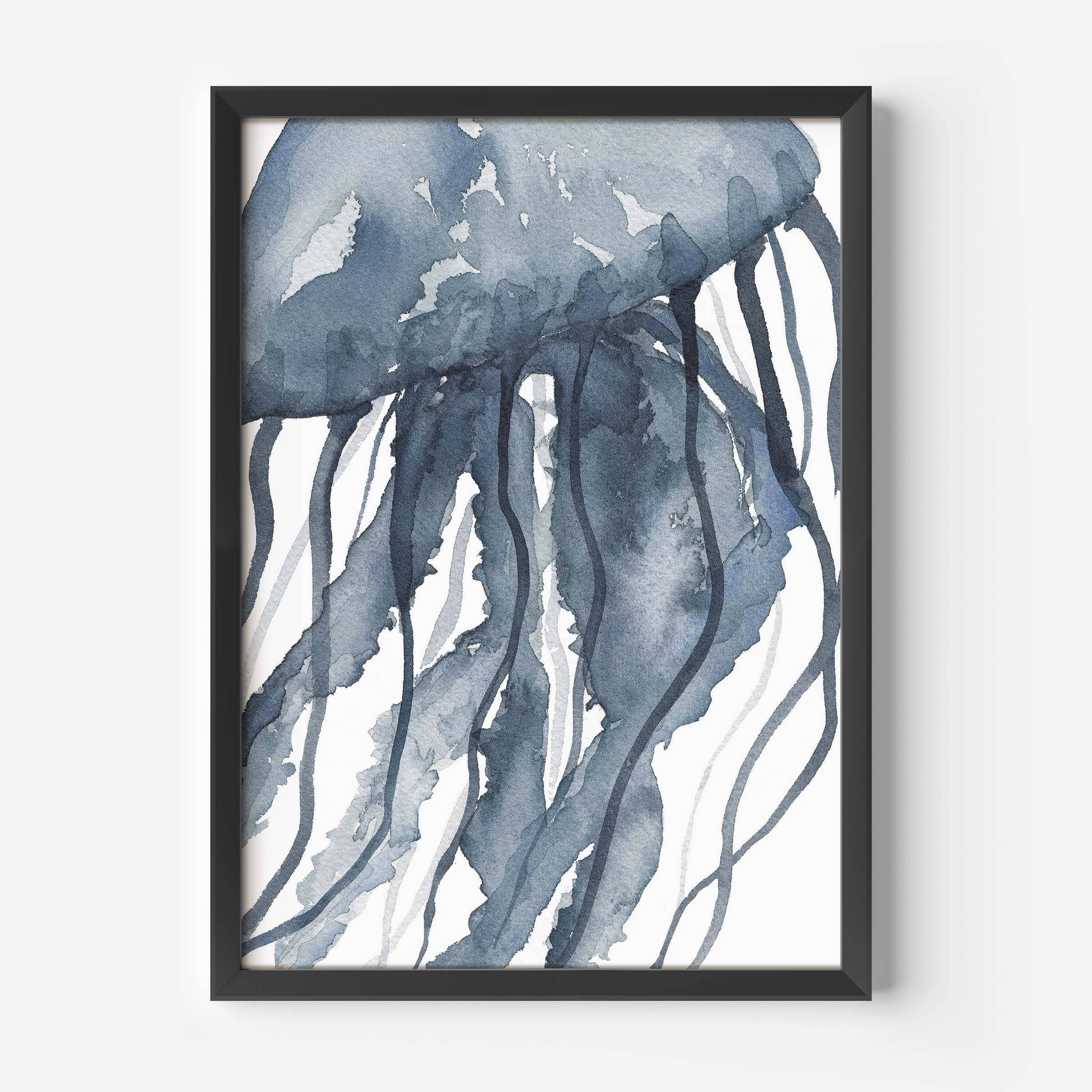 Blue Watercolor Jellyfish No. 2 - Image 4