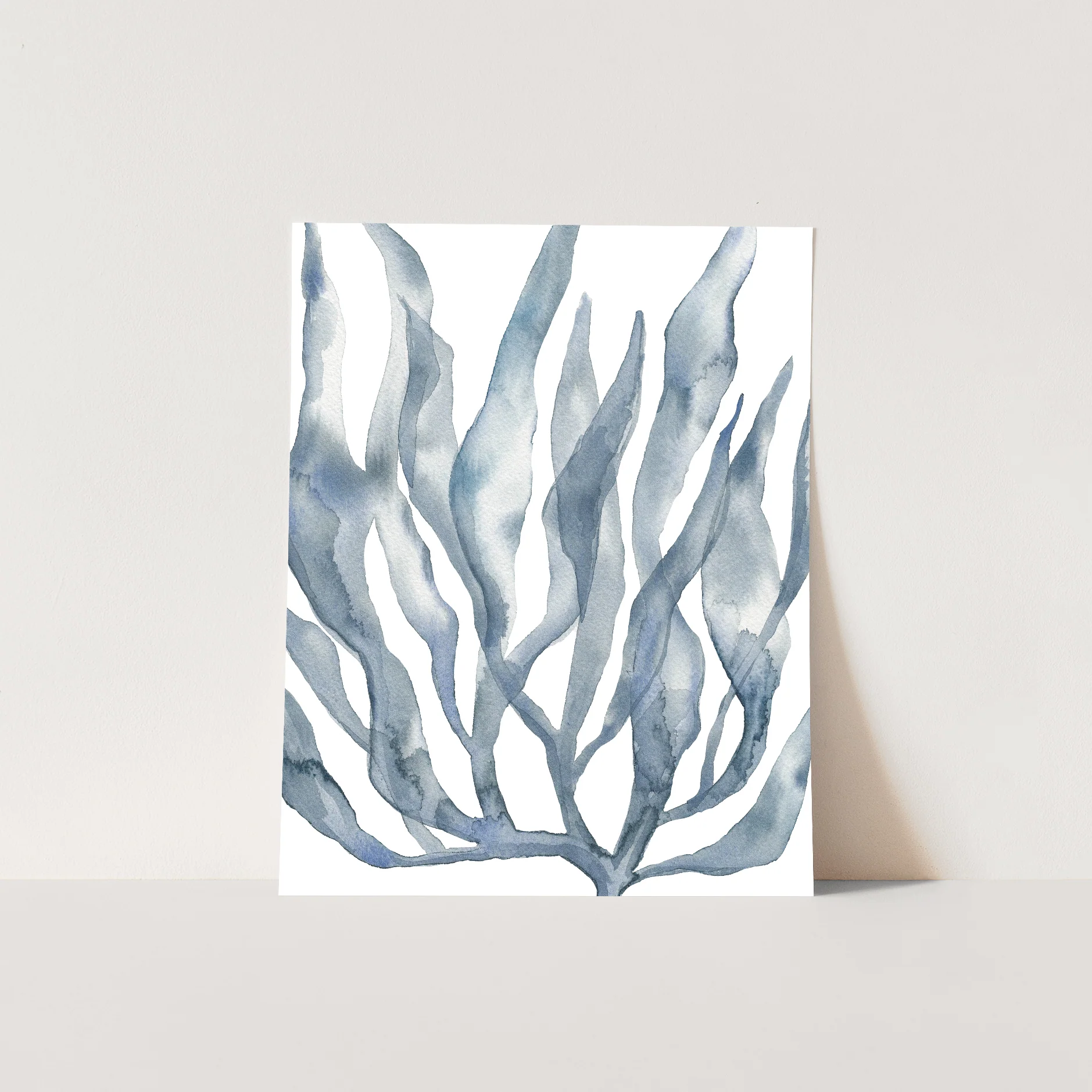 Blue Watercolor Seaweed Painting No. 2 - Image 7