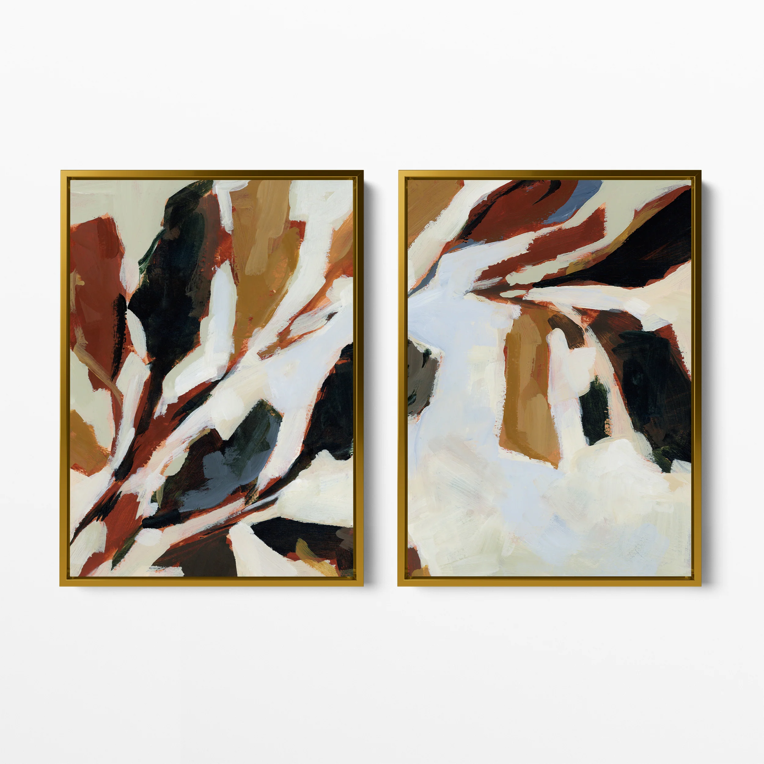 Brush Studies Diptych - Set of 2