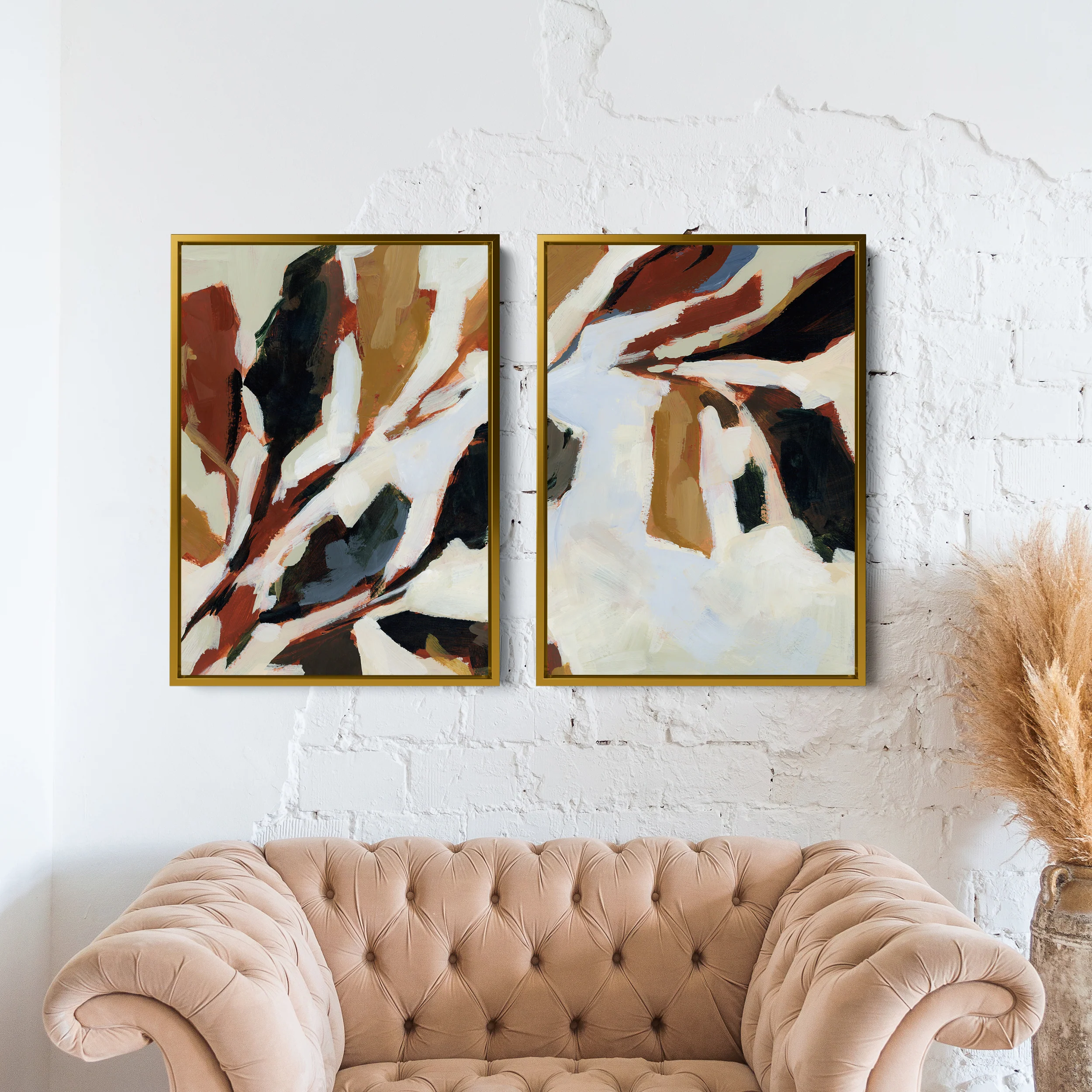 Brush Studies Diptych - Set of 2 - Image 7