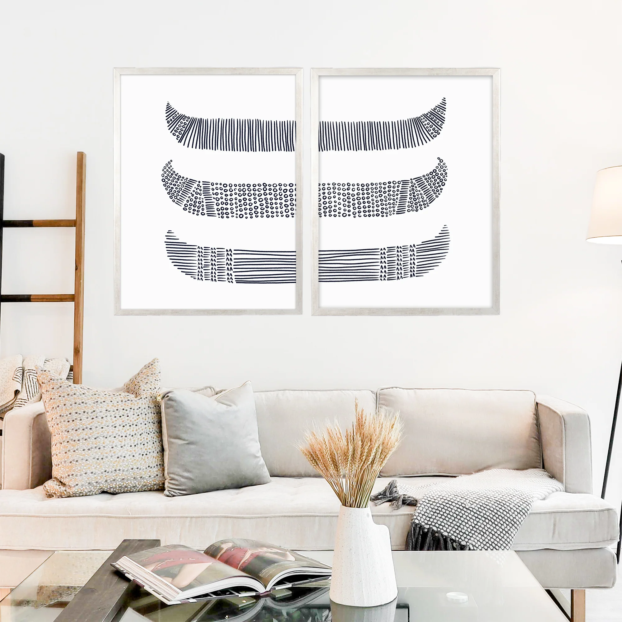 Canoes in Circles Diptych - Set of 2 - Image 10