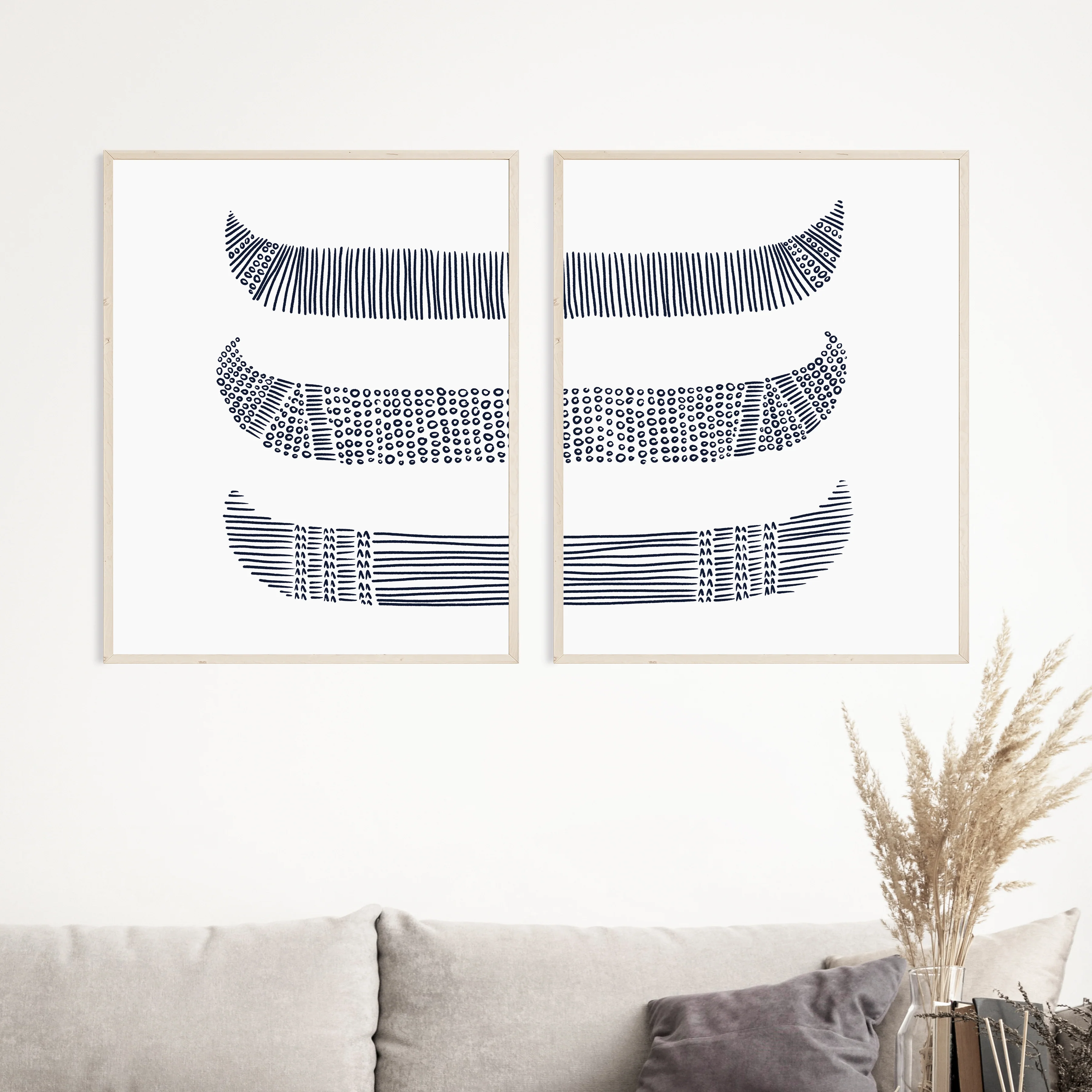 Canoes in Circles Diptych - Set of 2 - Image 13