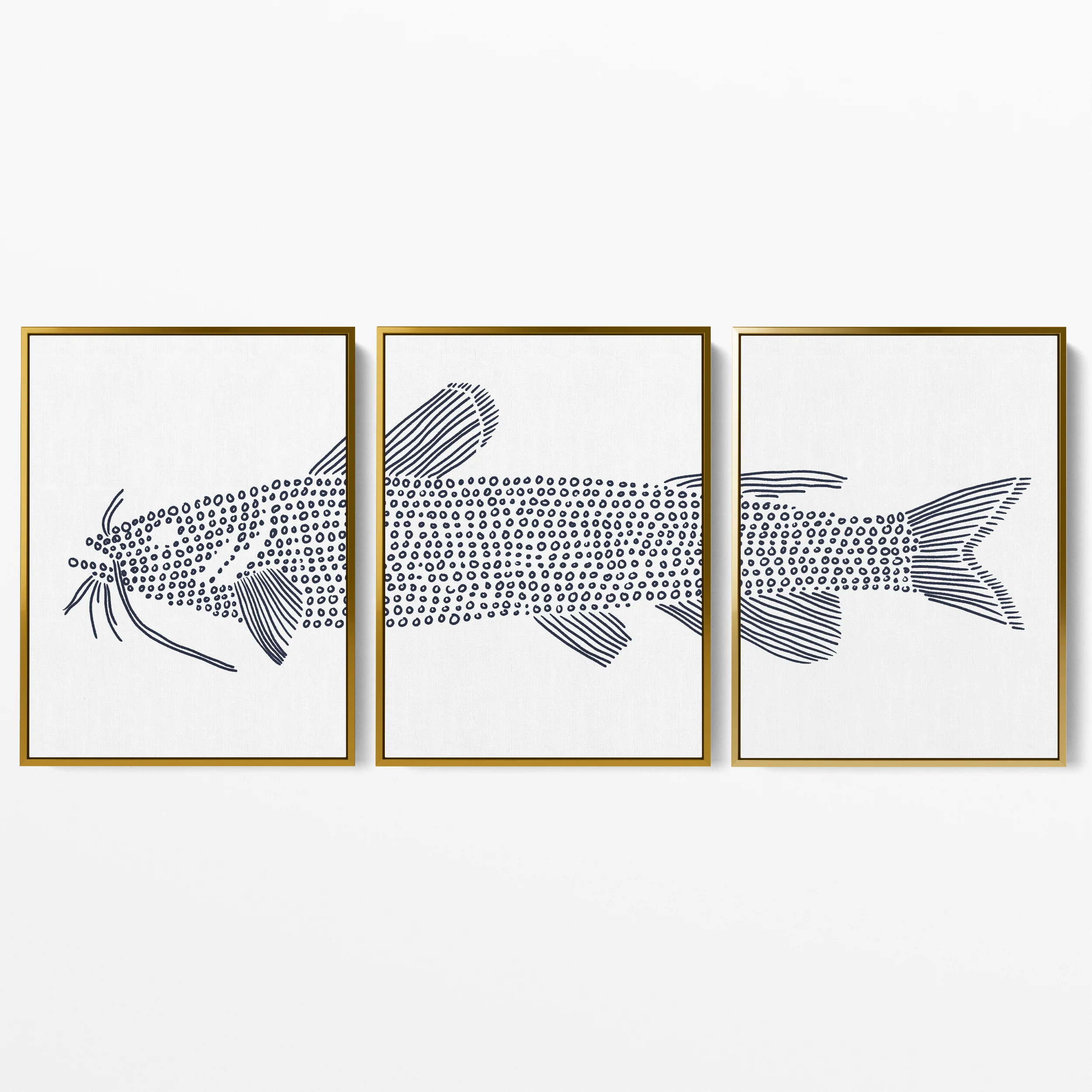 Catfish in Circles Triptych - Set of 3 - Image 4