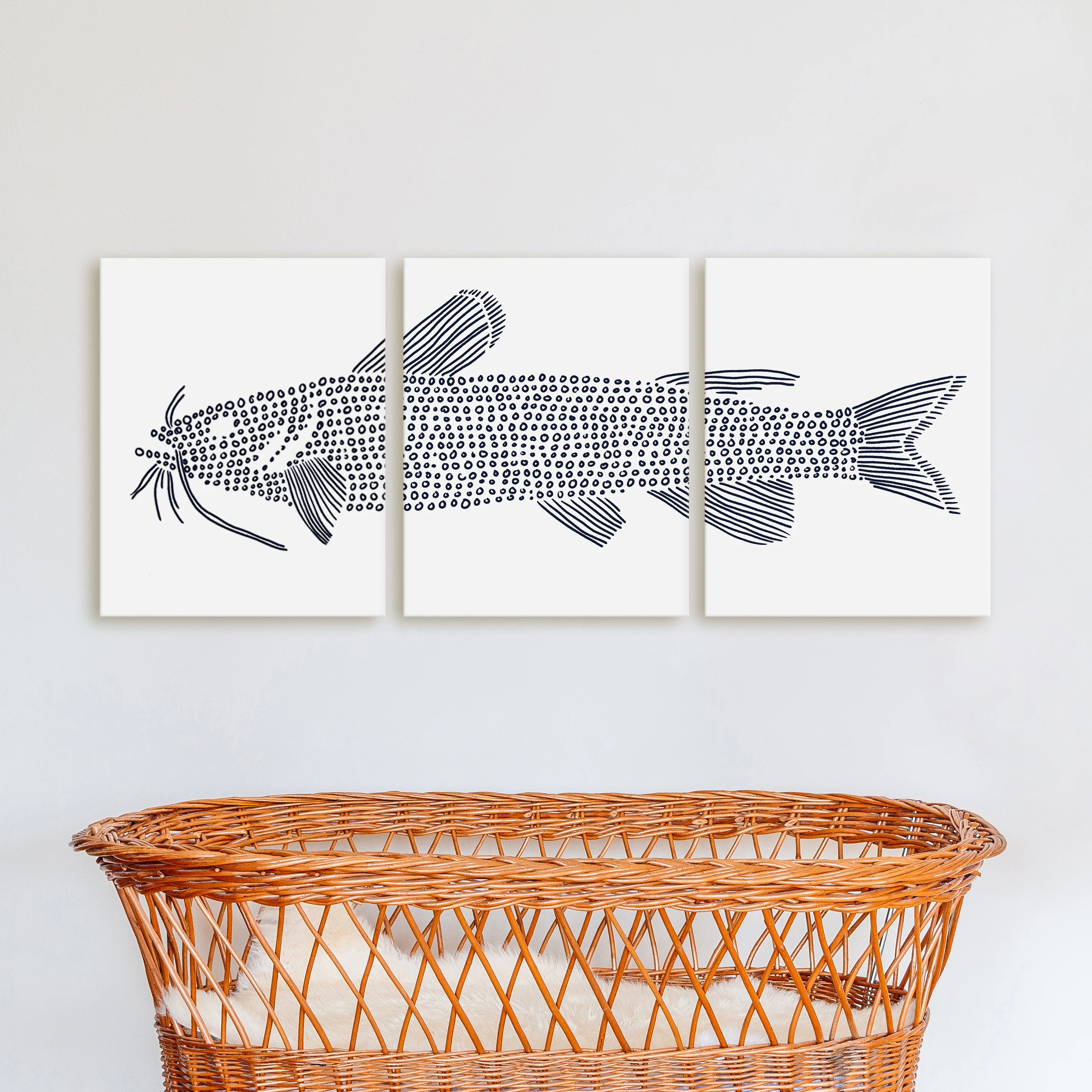 Catfish in Circles Triptych - Set of 3 - Image 9