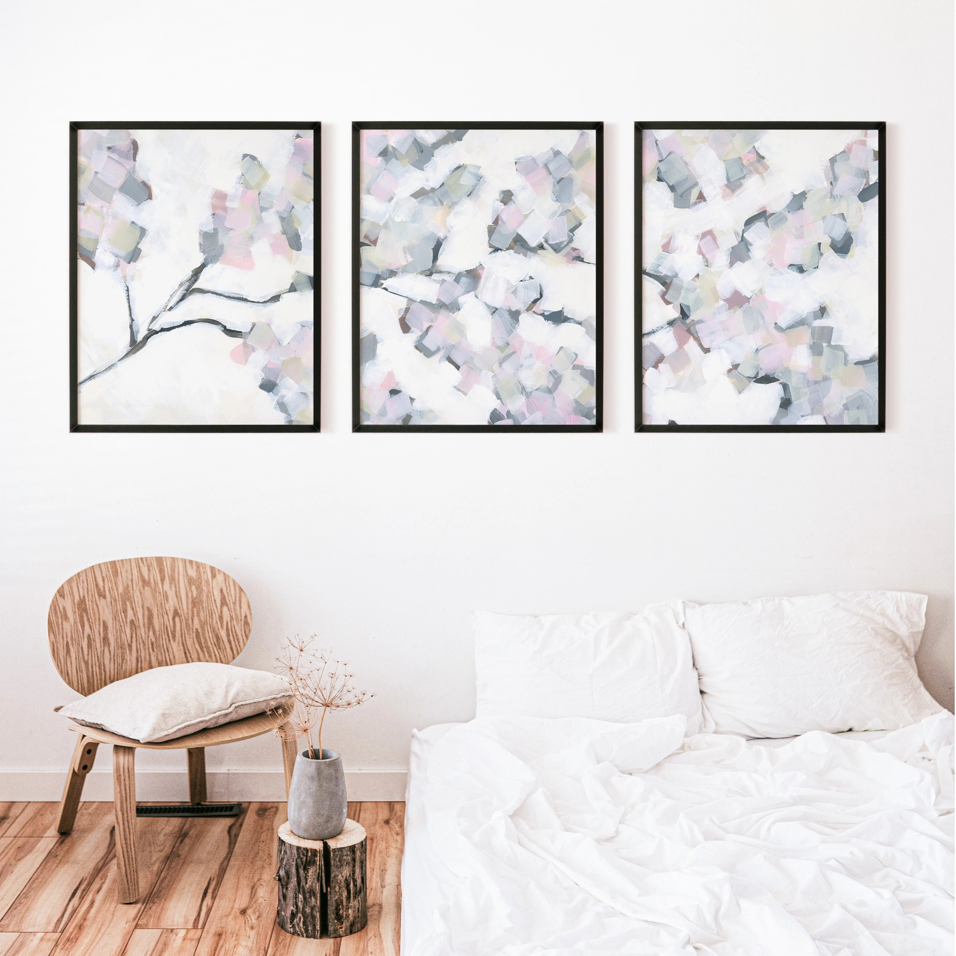 Cherry Blossoms in Spring - Set of 3