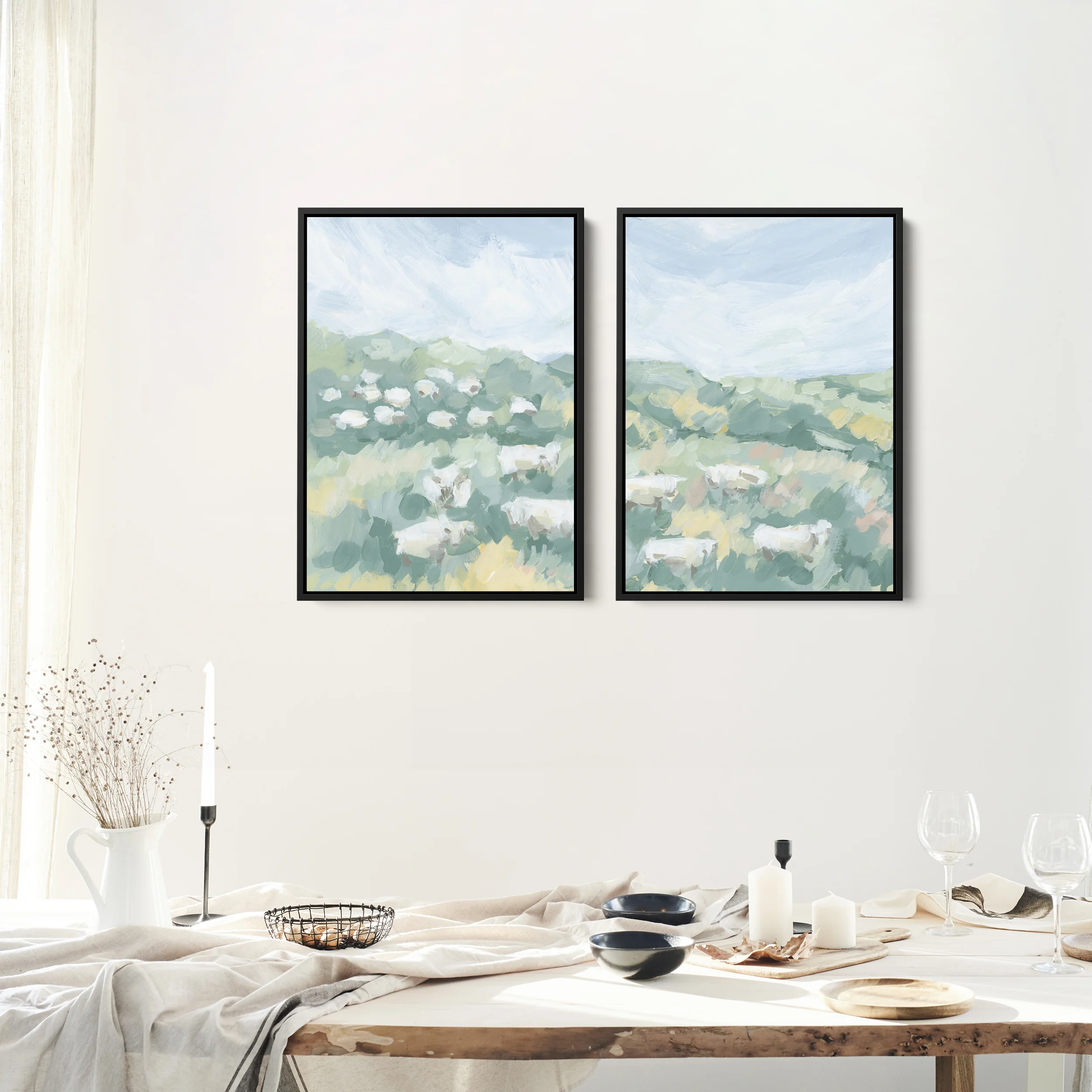 Countryside Flock Diptych - Set of 2 - Image 9