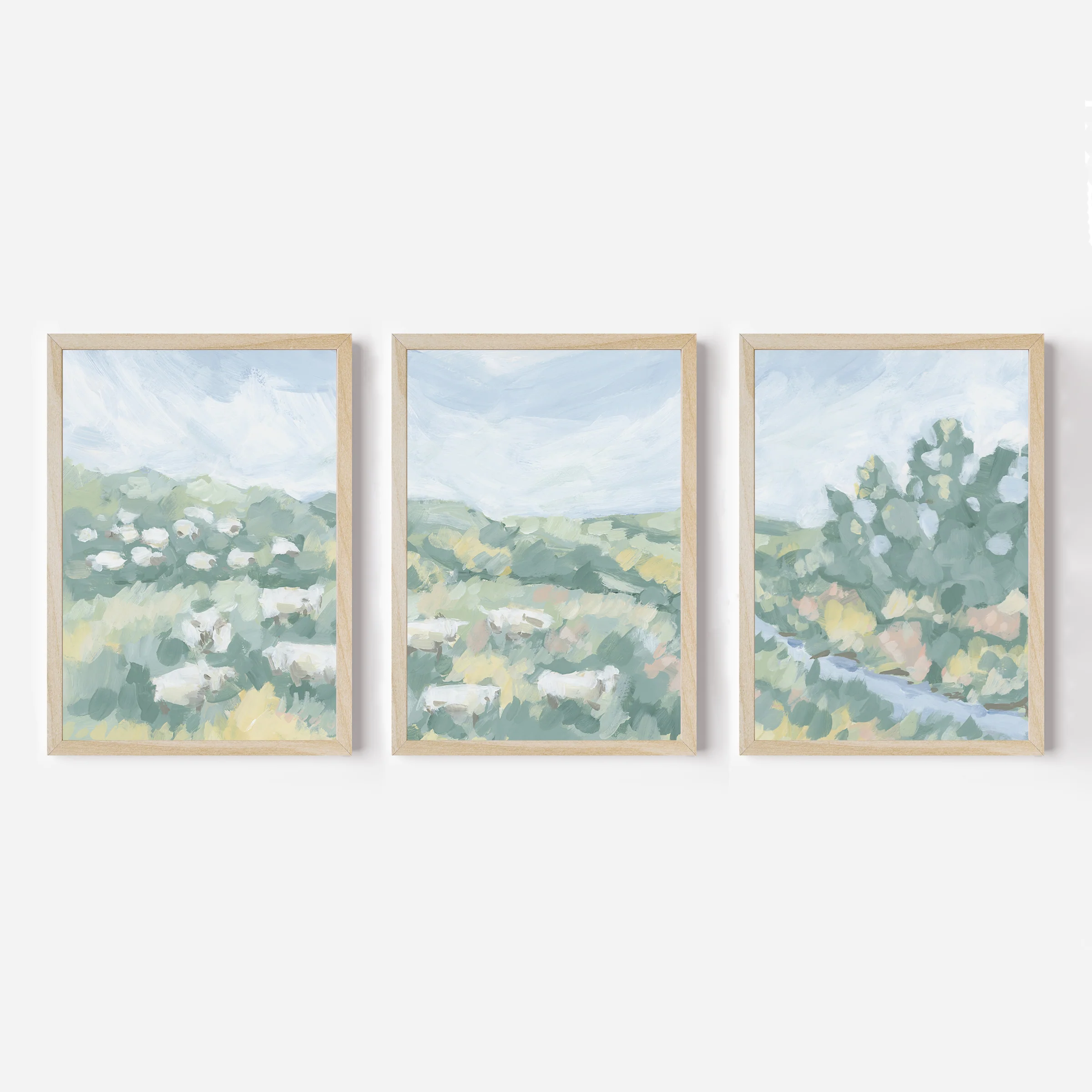 Countryside Flock Triptych - Set of 3 - Image 2