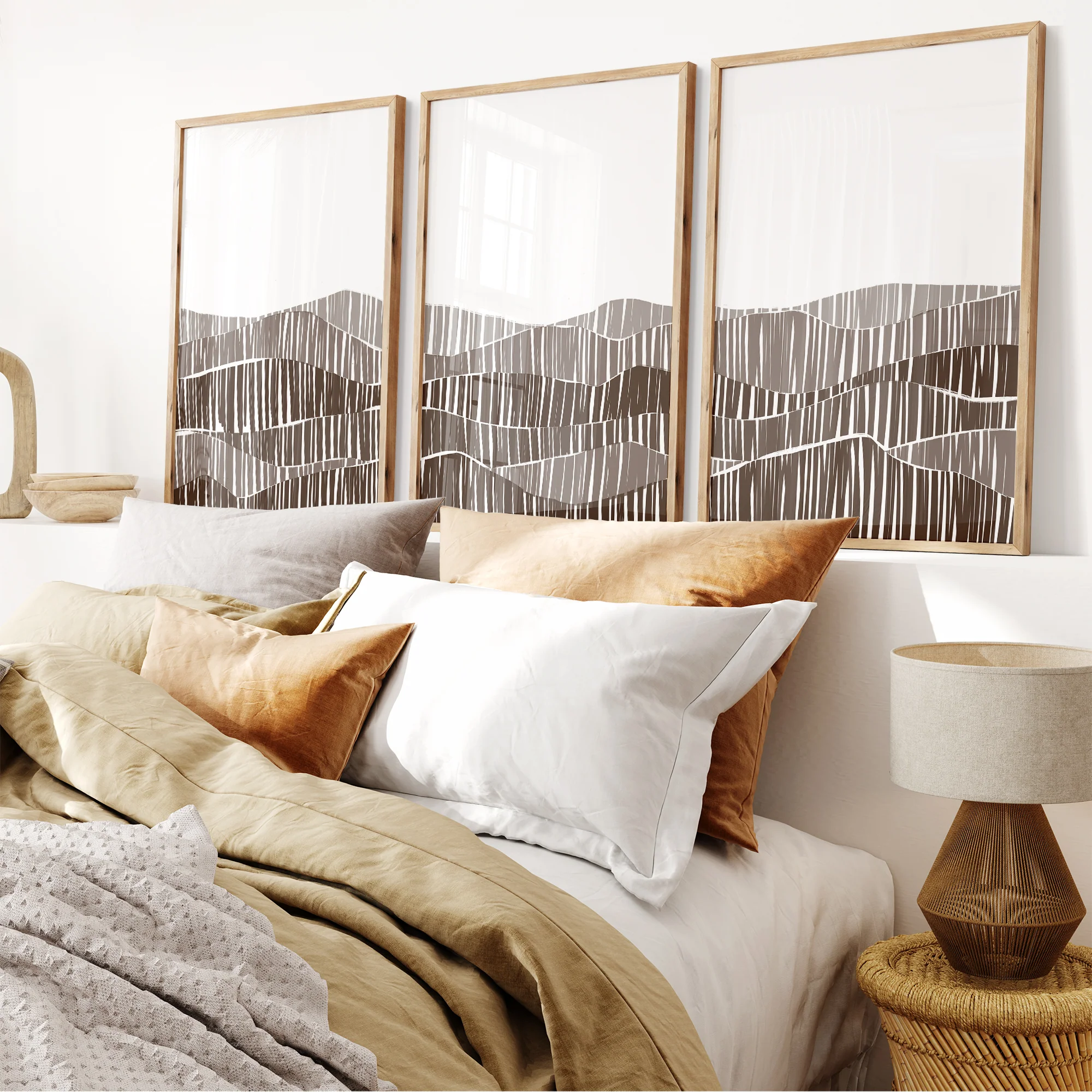 Deconstructed Mountain Range - Set of 3