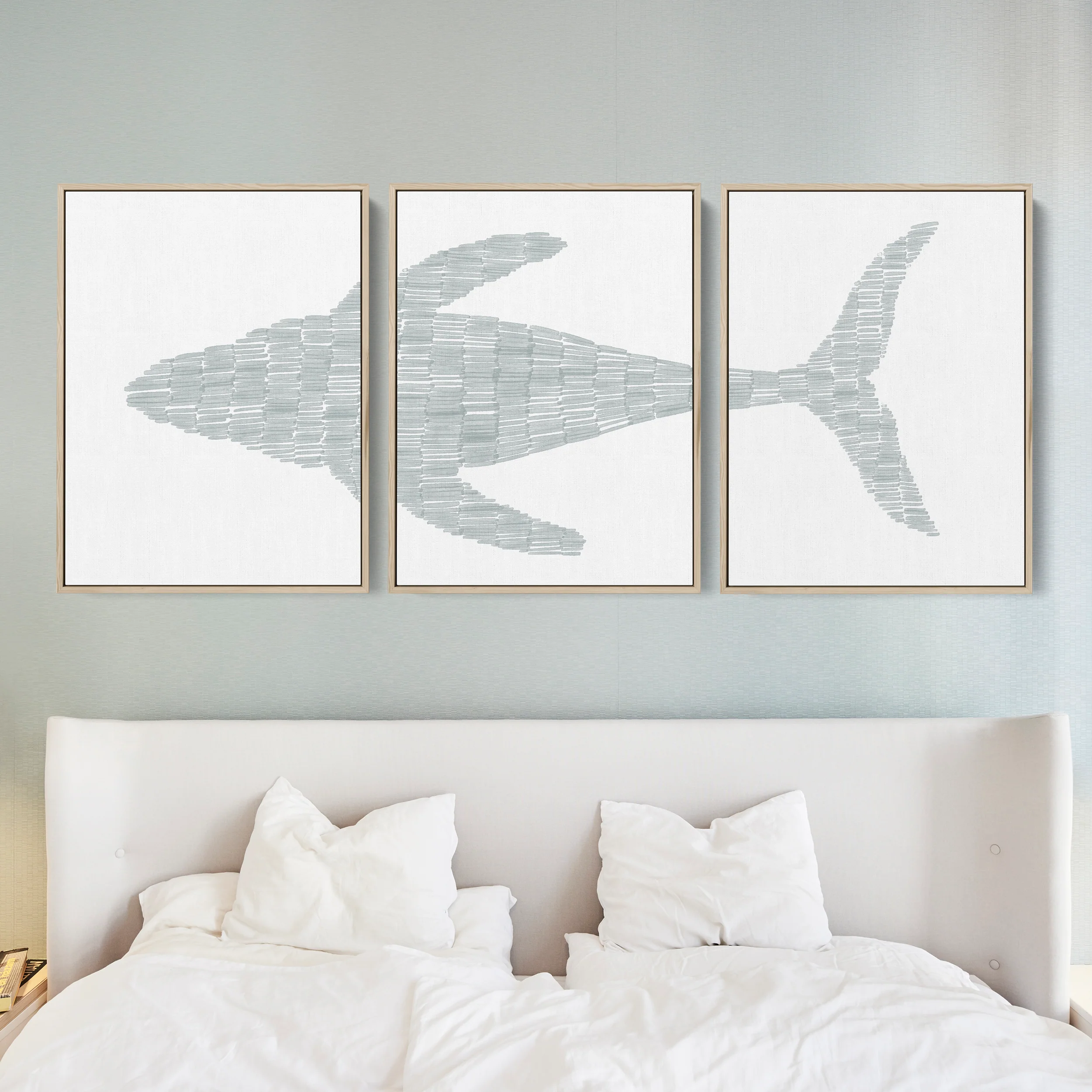 Deconstructed Swimming Whale Triptych - Set of 3 - Image 6