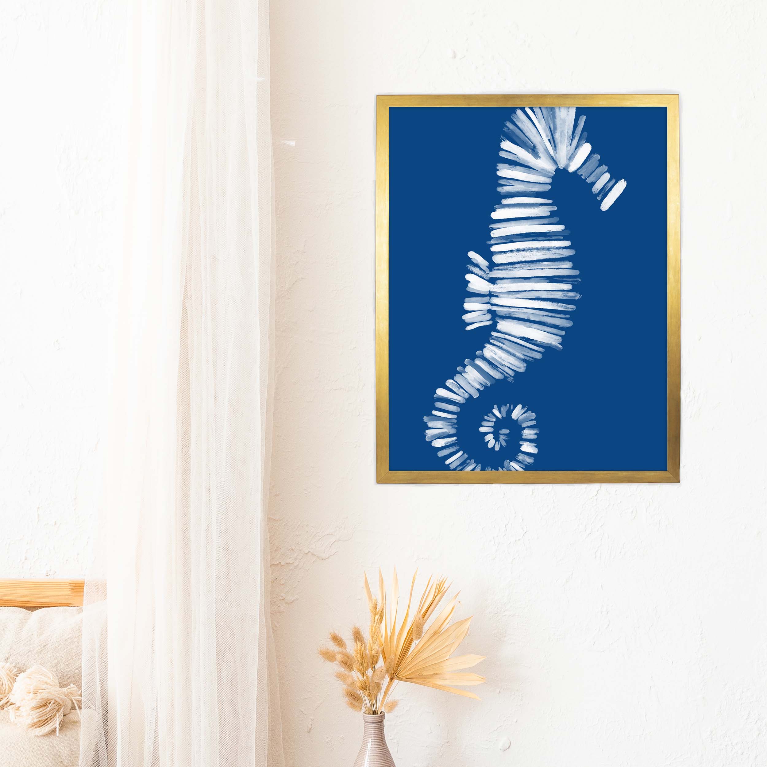 Deep Azure Blue Seahorse - Image 6