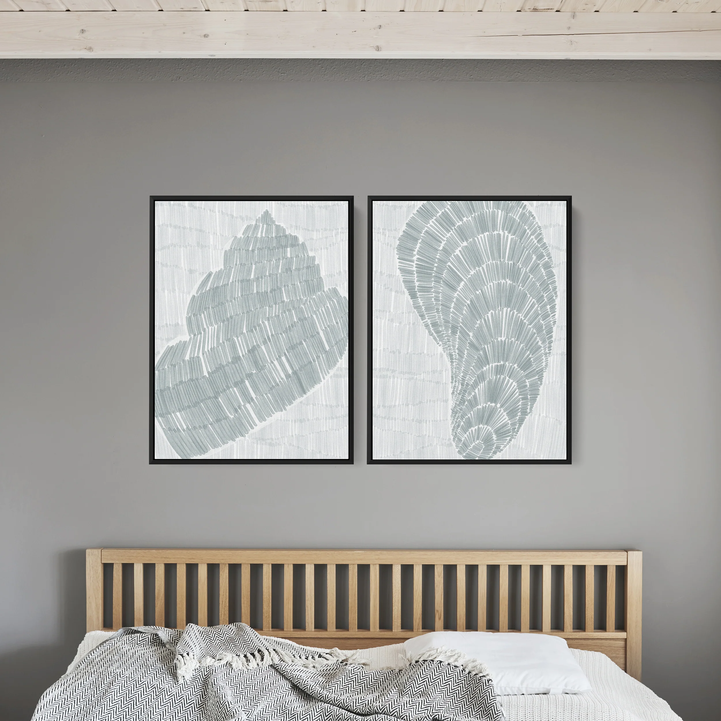 Drifted Seashells Diptych - Set of 2 - Image 12