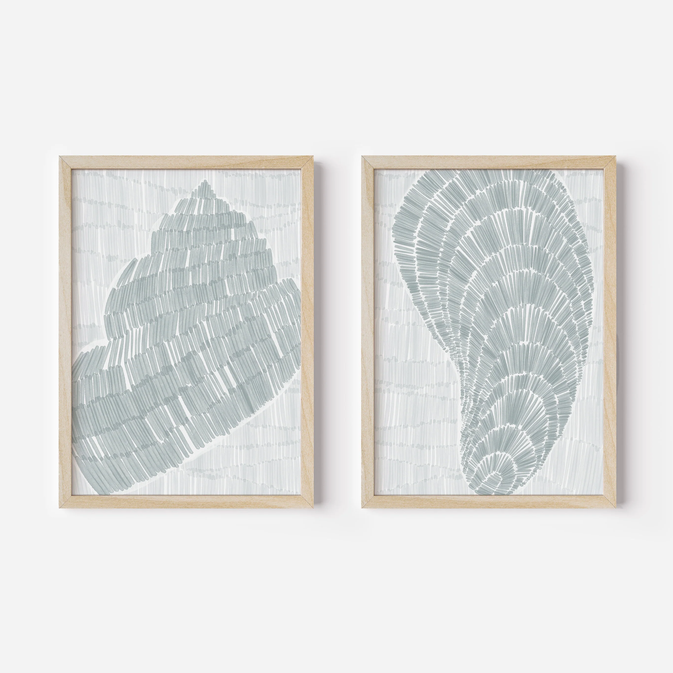 Drifted Seashells Diptych - Set of 2 - Image 3