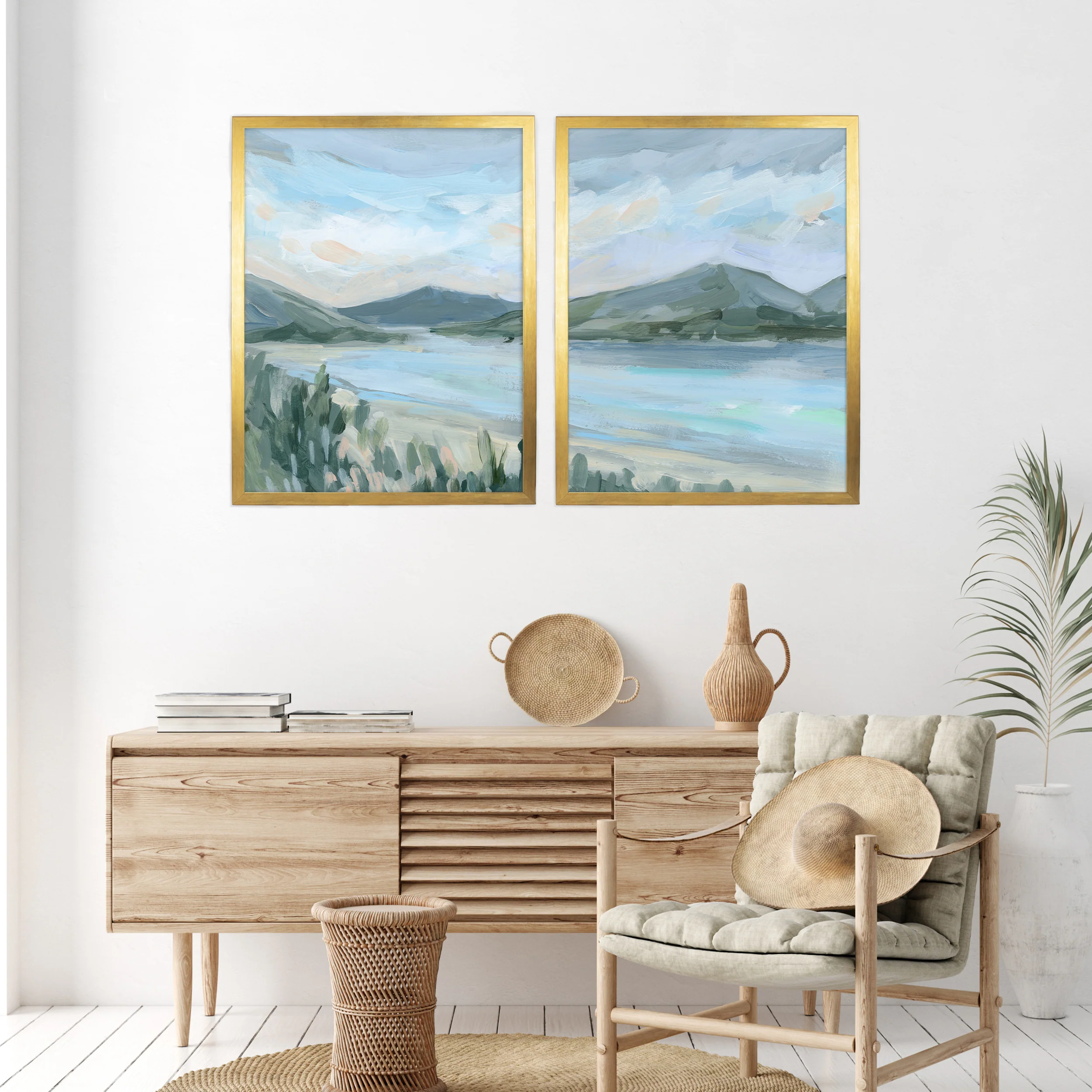 Glacial Wash Diptych - Set of 2 - Image 11