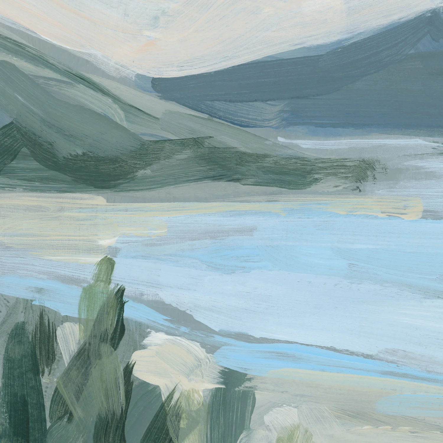 Glacial Wash Diptych - Set of 2 - Image 14