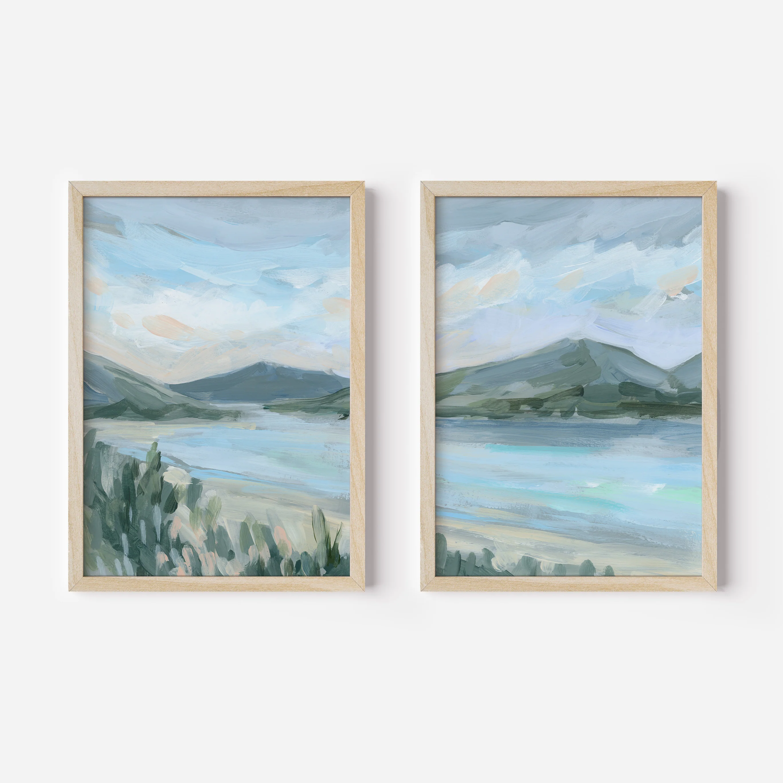 Glacial Wash Diptych - Set of 2 - Image 3