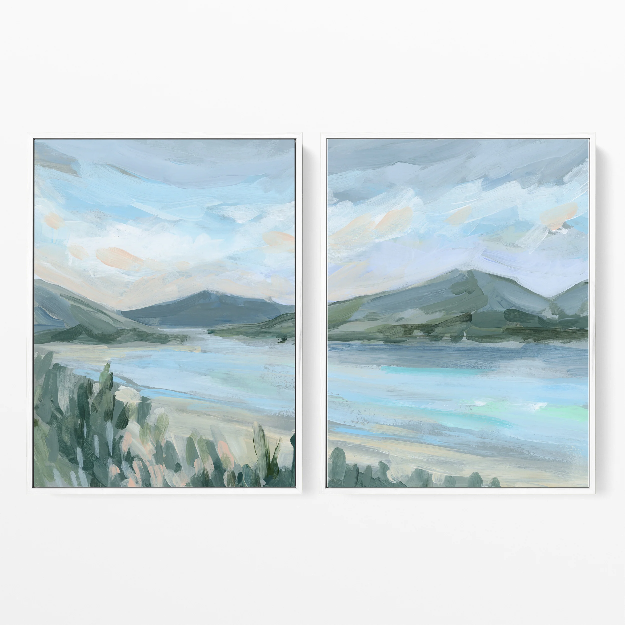 Glacial Wash Diptych - Set of 2 - Image 5