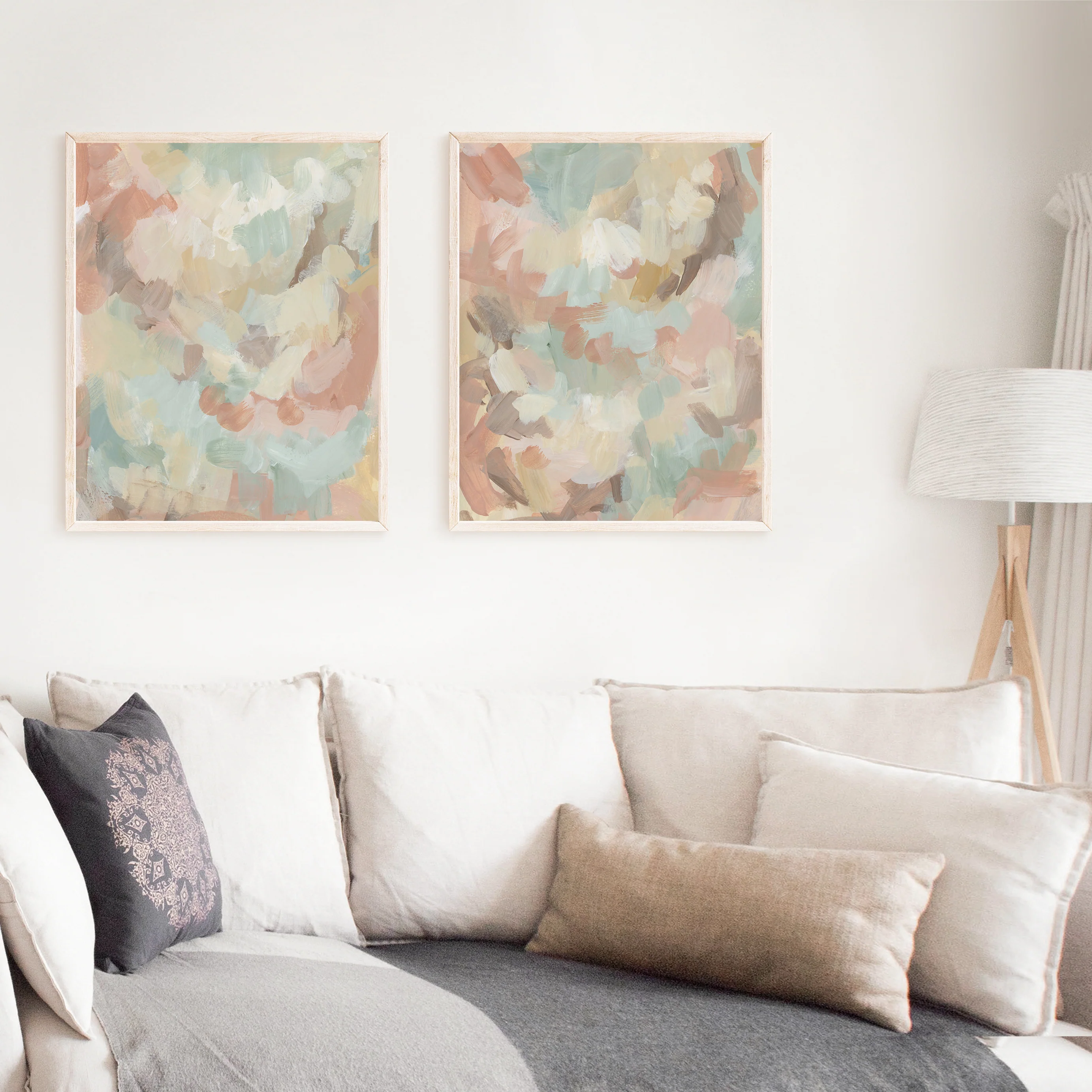 Golden Brush Diptych - Set of 2 - Image 12