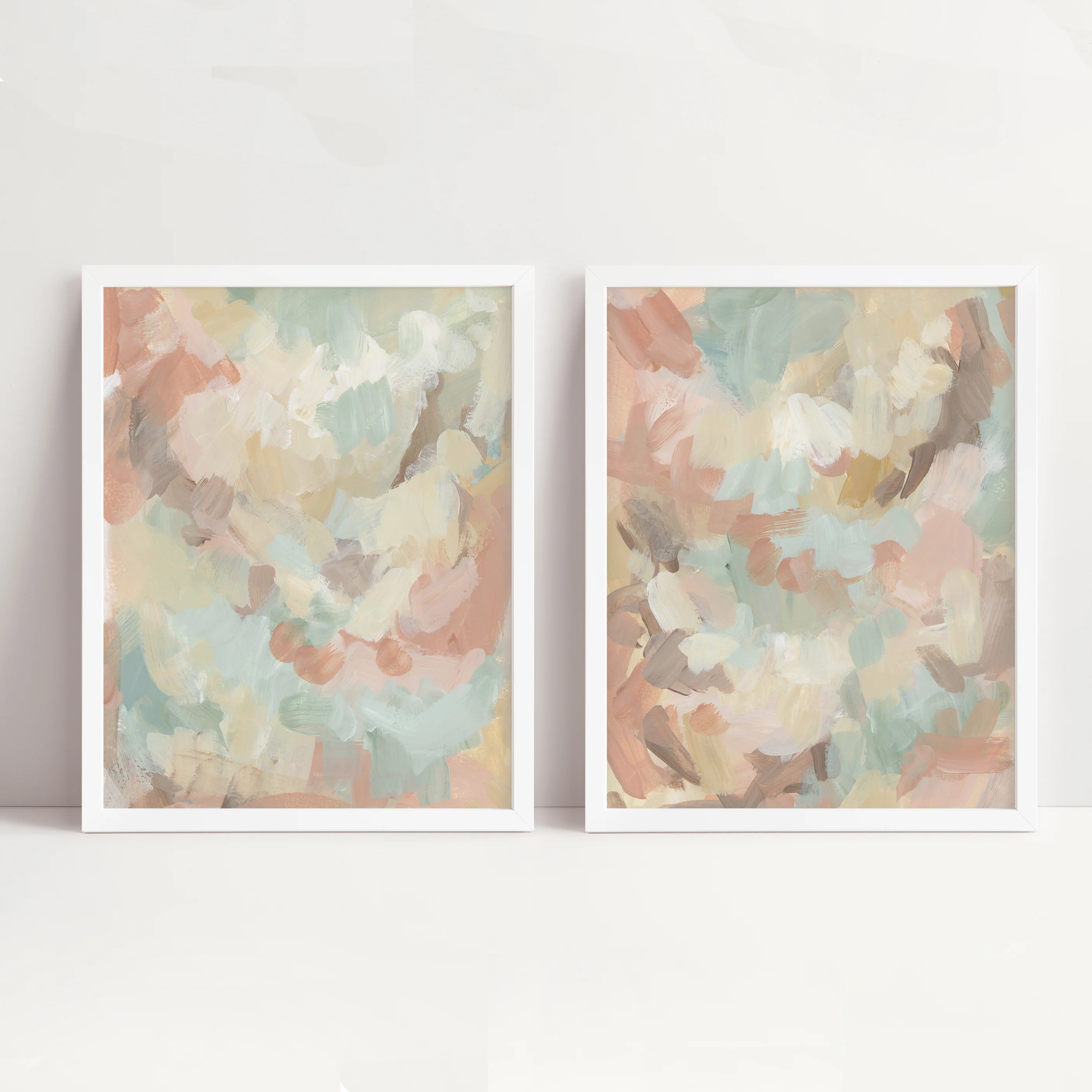 Golden Brush Diptych - Set of 2 - Image 2