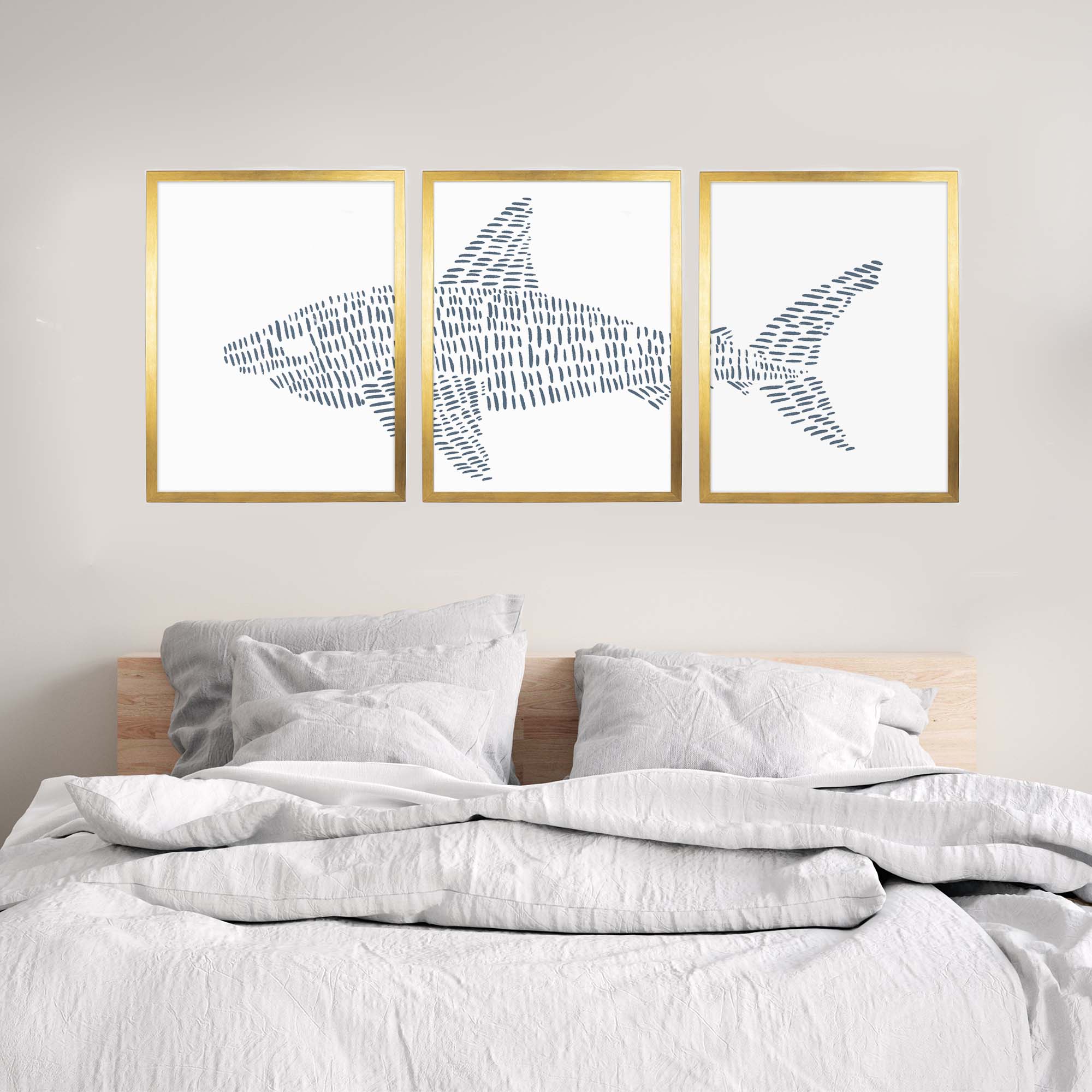 Great White Shark Modern Illustration - Set of 3 - Image 7