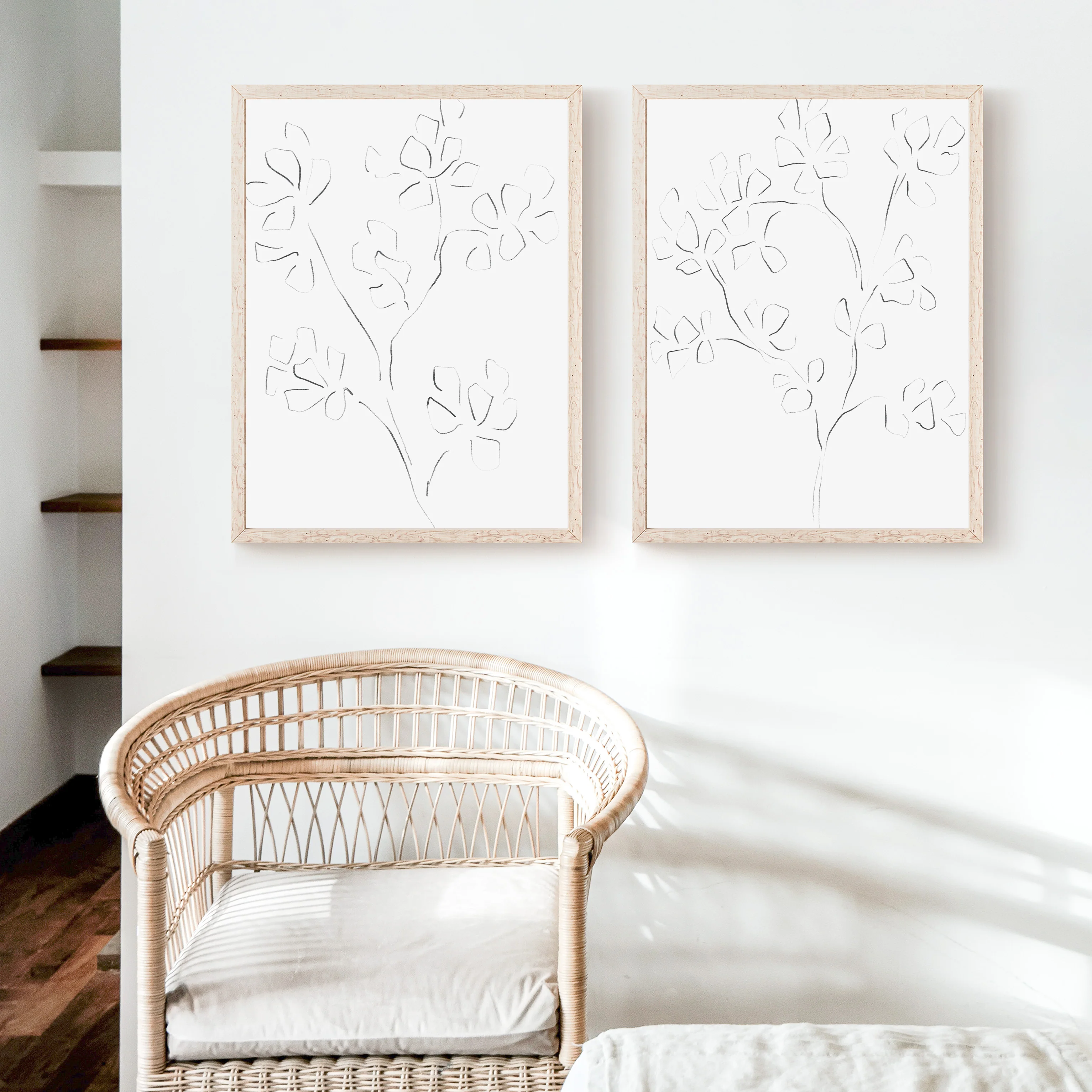 Minimalist Cherry Blossom Illustration - Set of 2 - Image 4