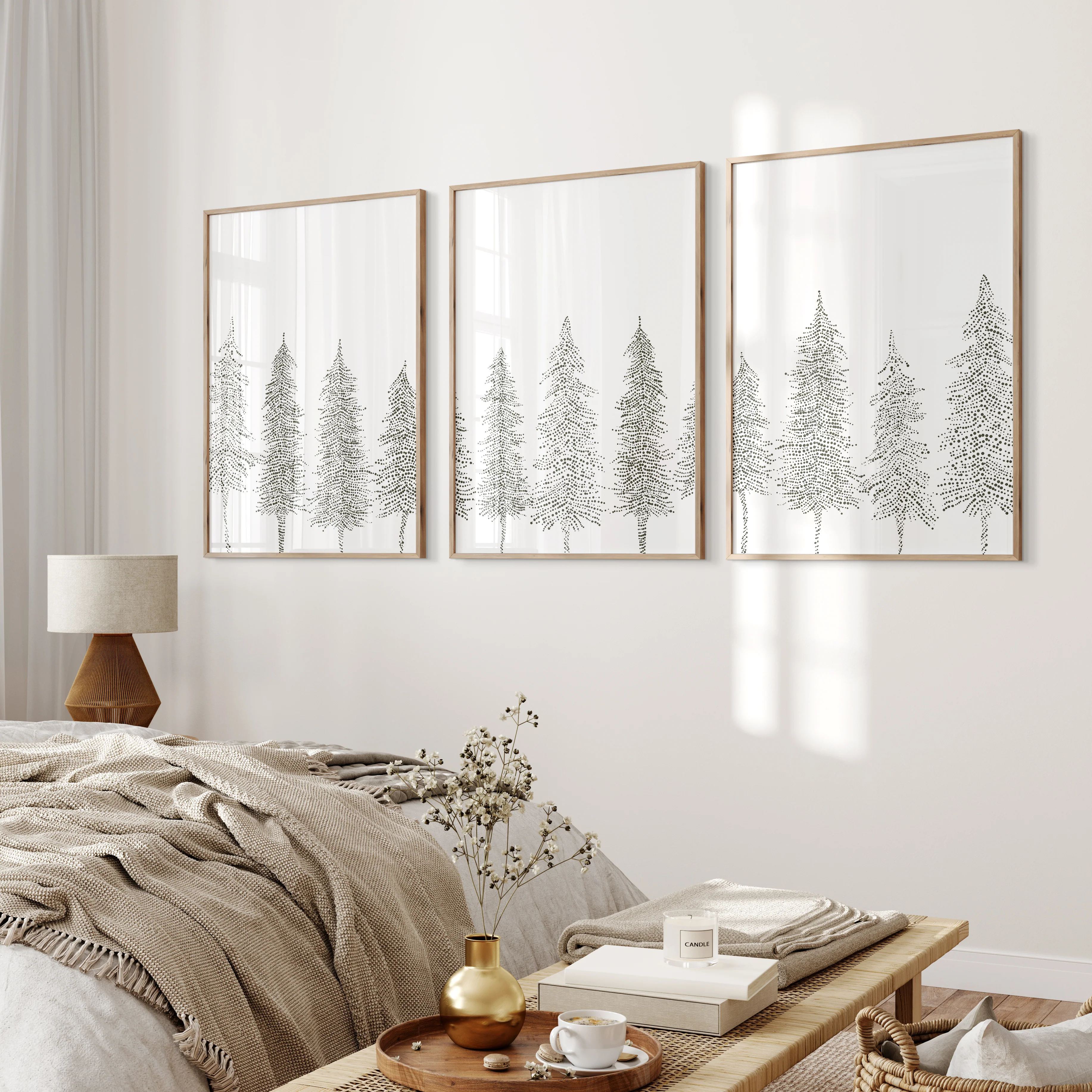 Minimalist Pine Tree Line - Set of 3 - Image 12
