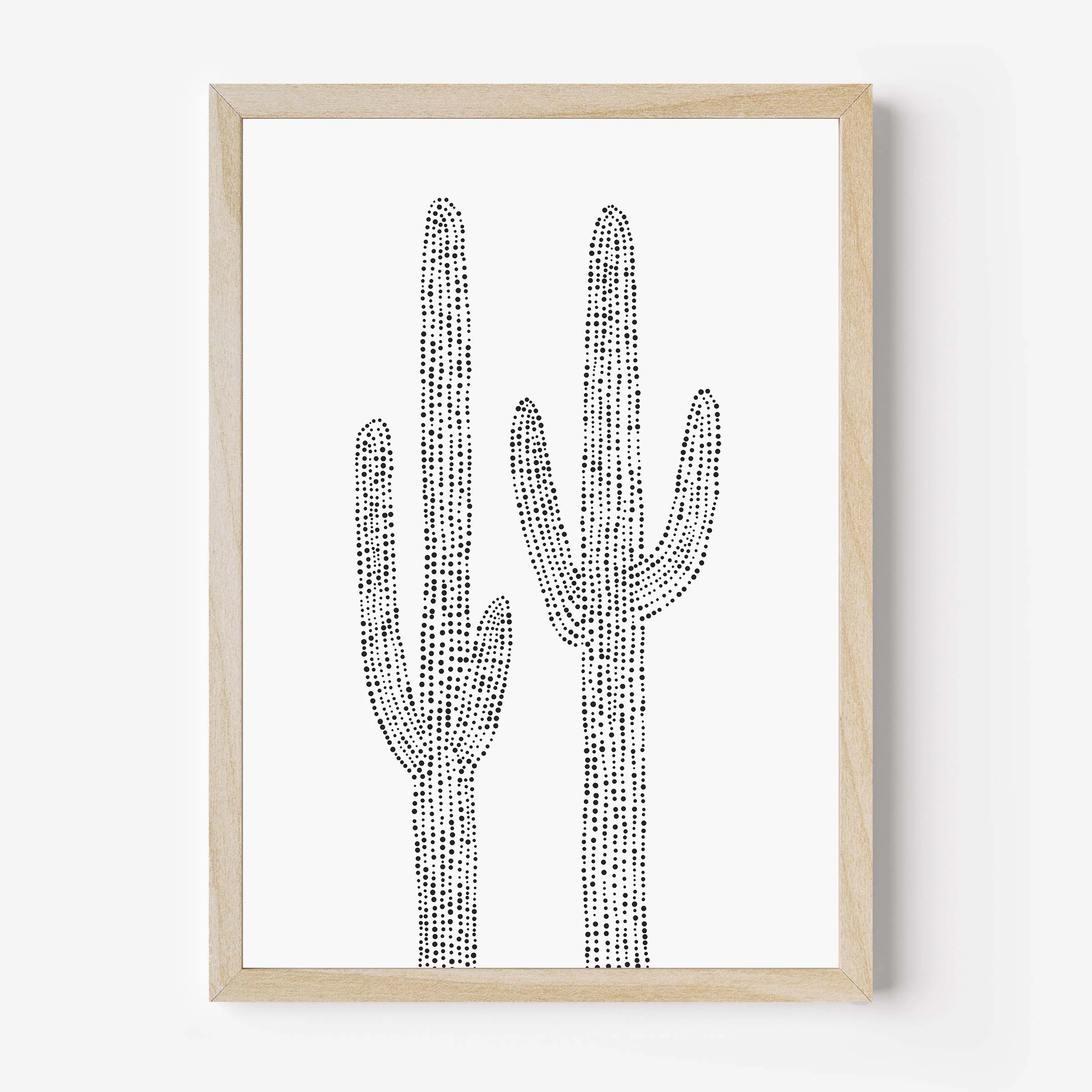 Minimalist Saguaro Cactus Duo - Image 3
