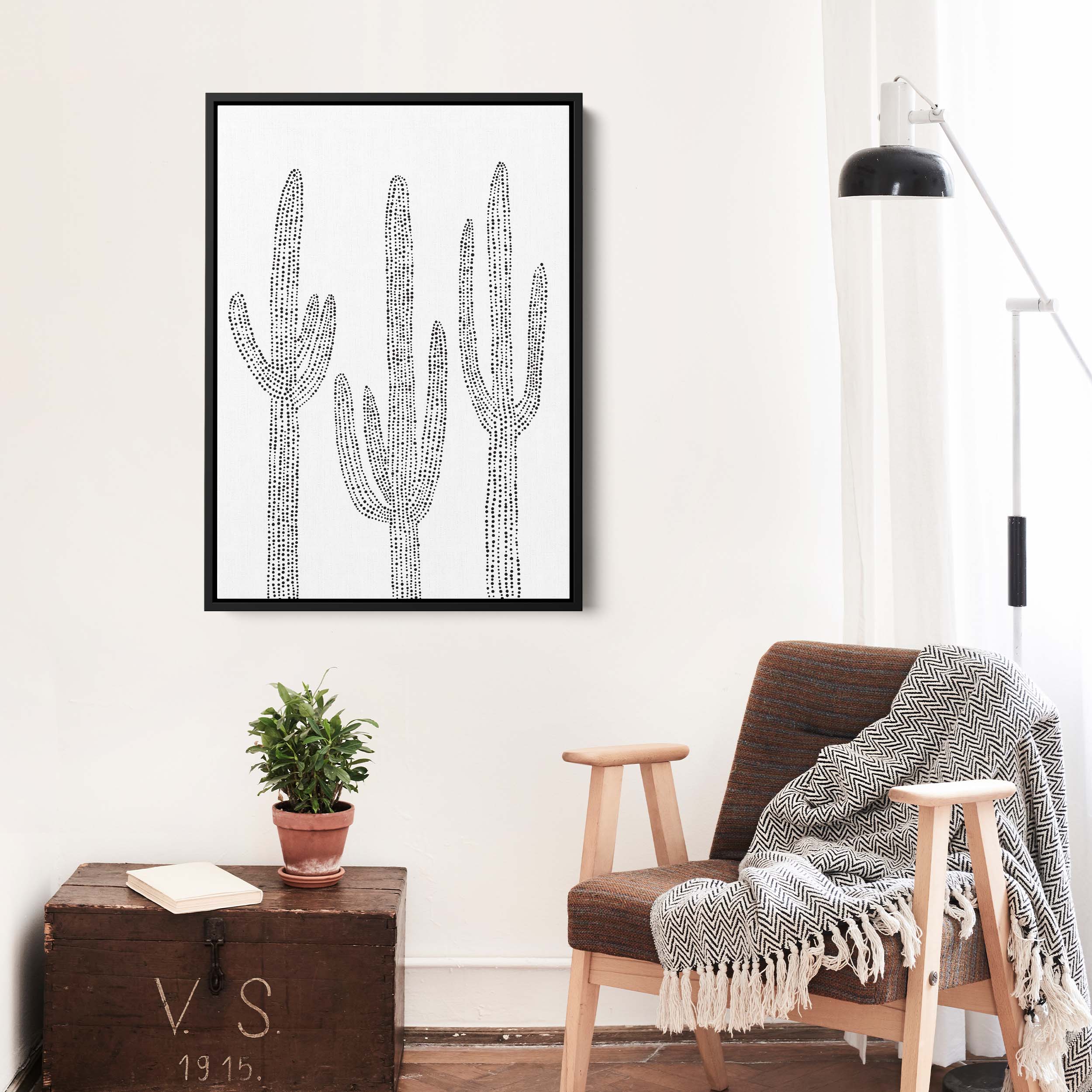 Minimalist Saguaro Cactus Trio - Image 7