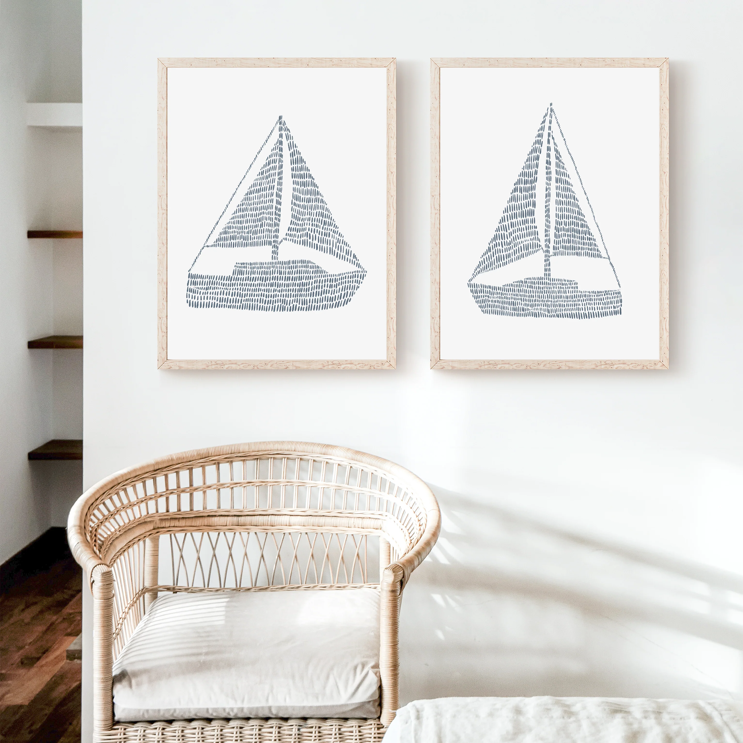 Minimalist Sailboat Diptych - Set of 2 - Image 11