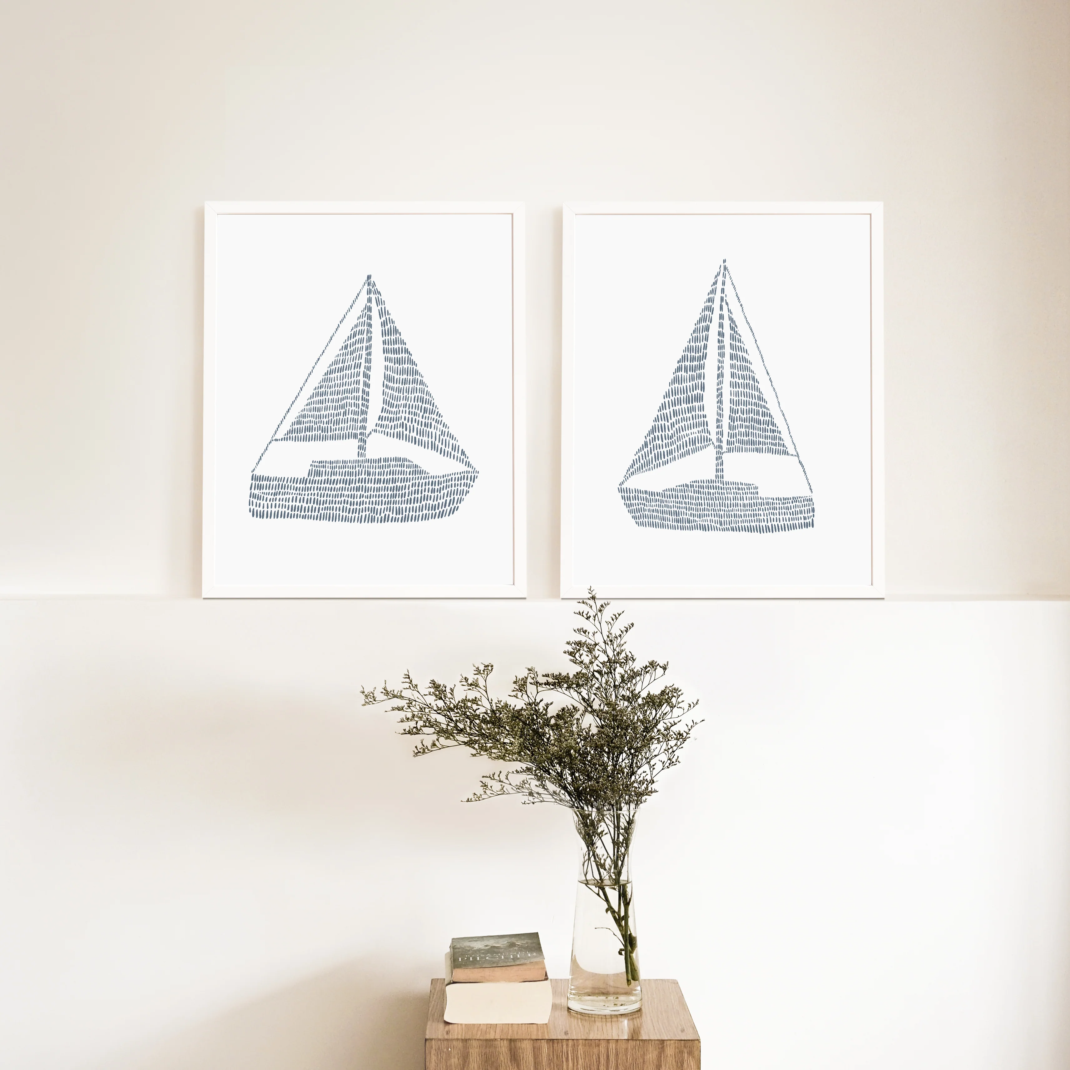 Minimalist Sailboat Diptych - Set of 2 - Image 12
