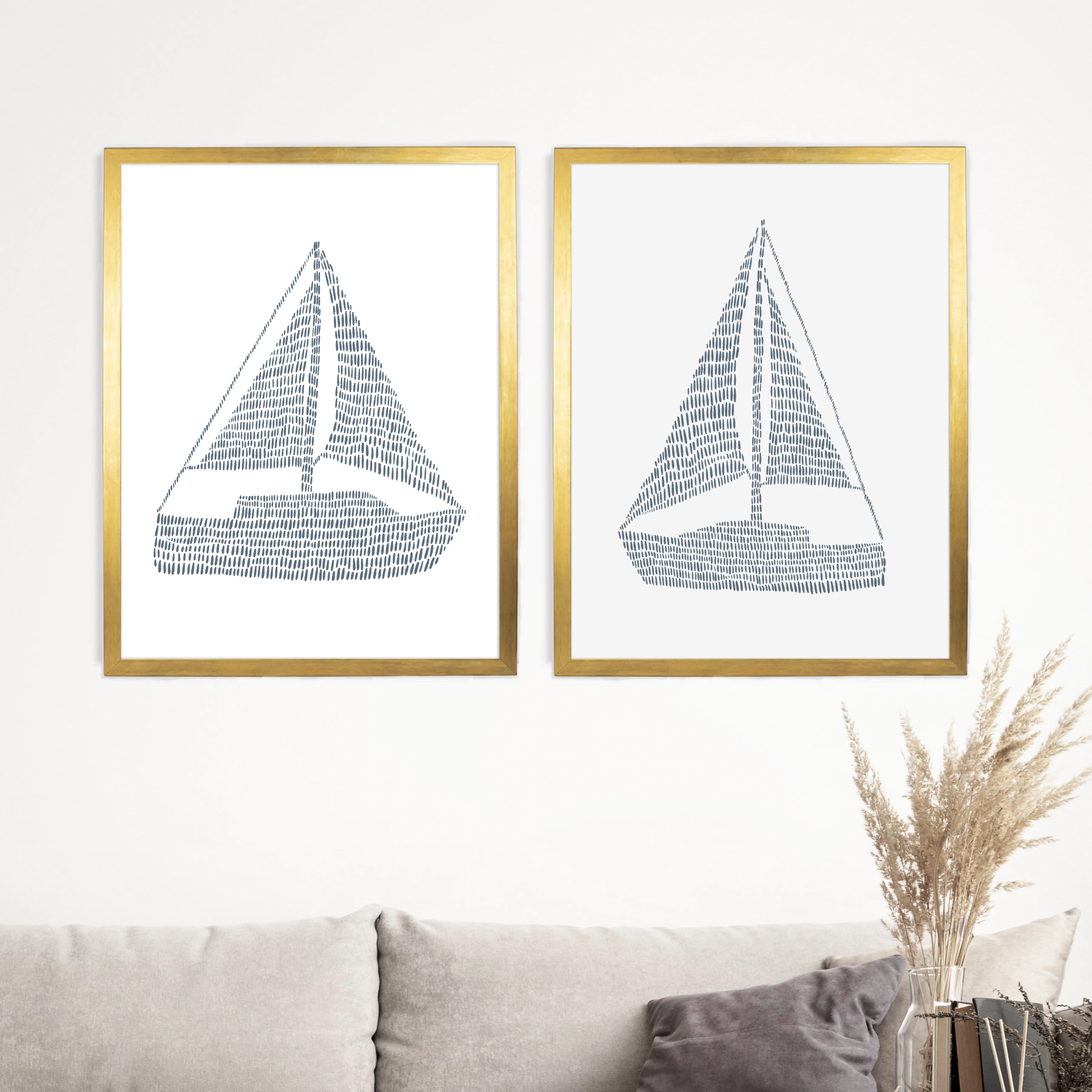 Minimalist Sailboat Diptych - Set of 2 - Image 7