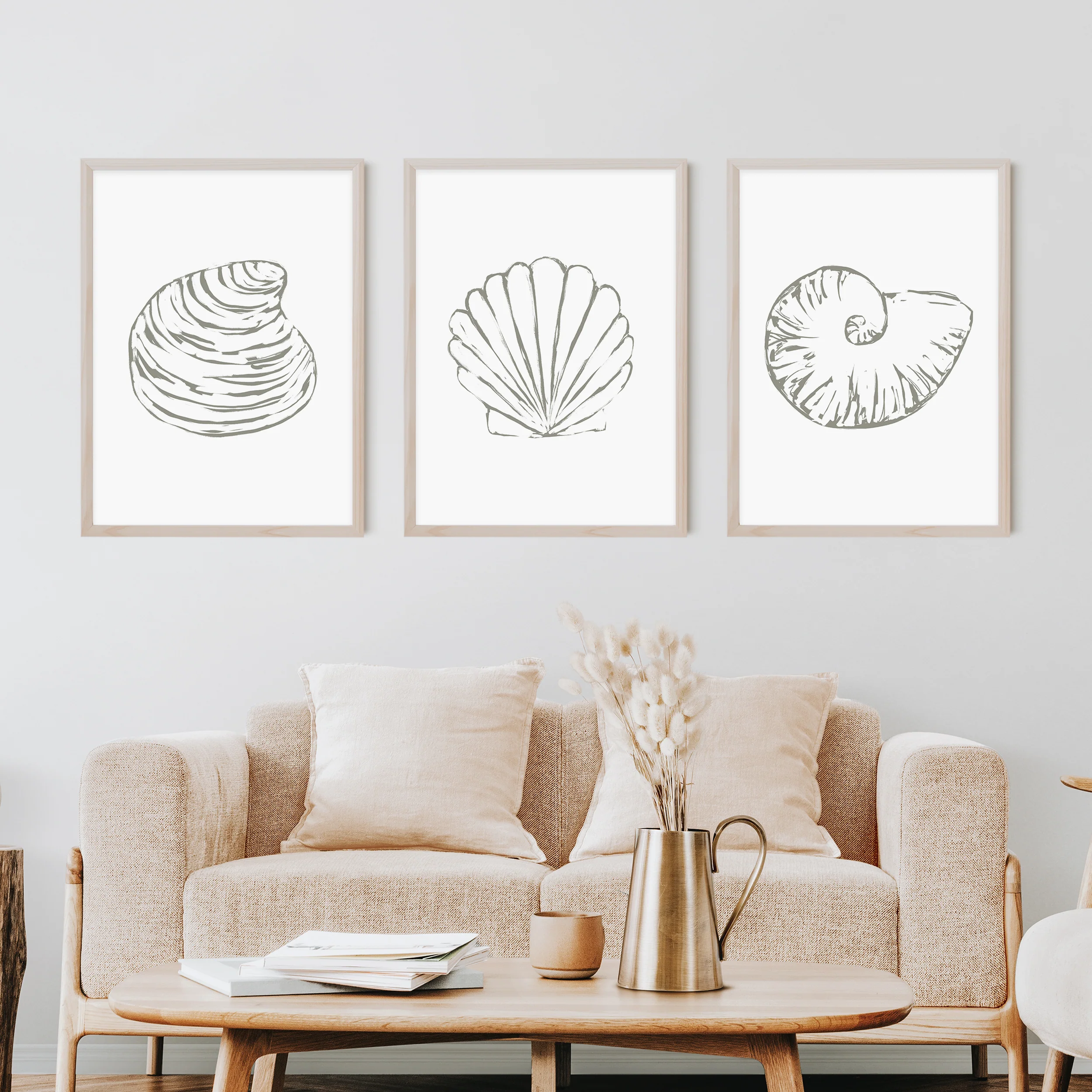 Minimalist Seashell Trio, No. 1 - Set of 3 - Image 10